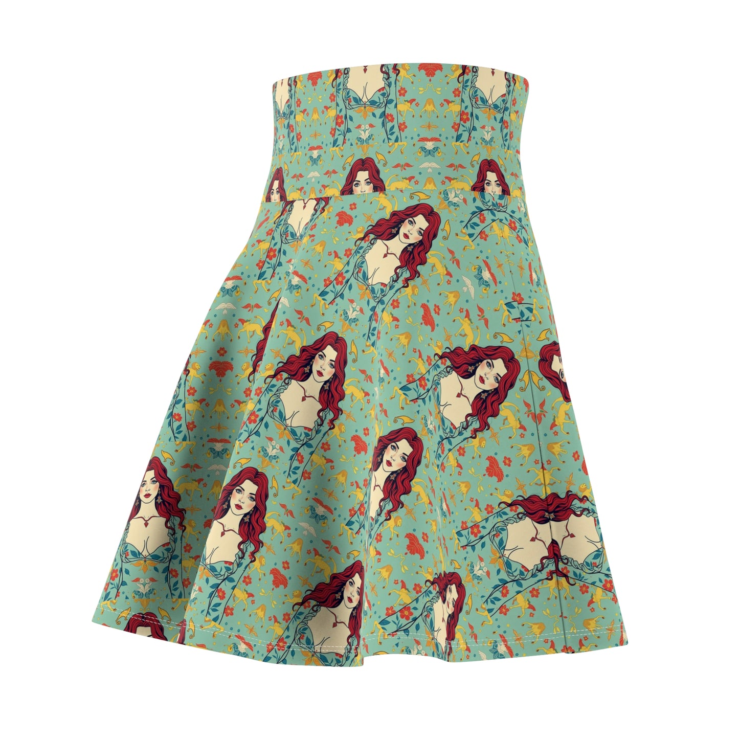 Women's Skater Skirt, (AOP), Virgo, Zodiac v3, Sexy Pattern