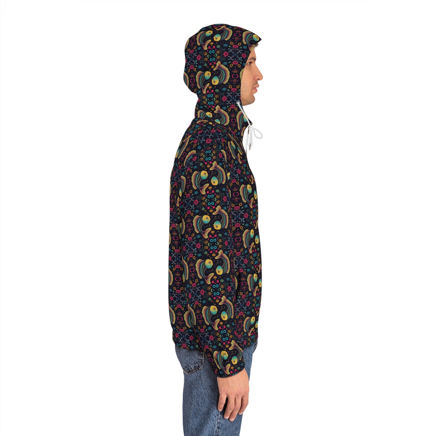 Full-Zip Hoodie (AOP), Pisces, Zodiac v3, Pattern