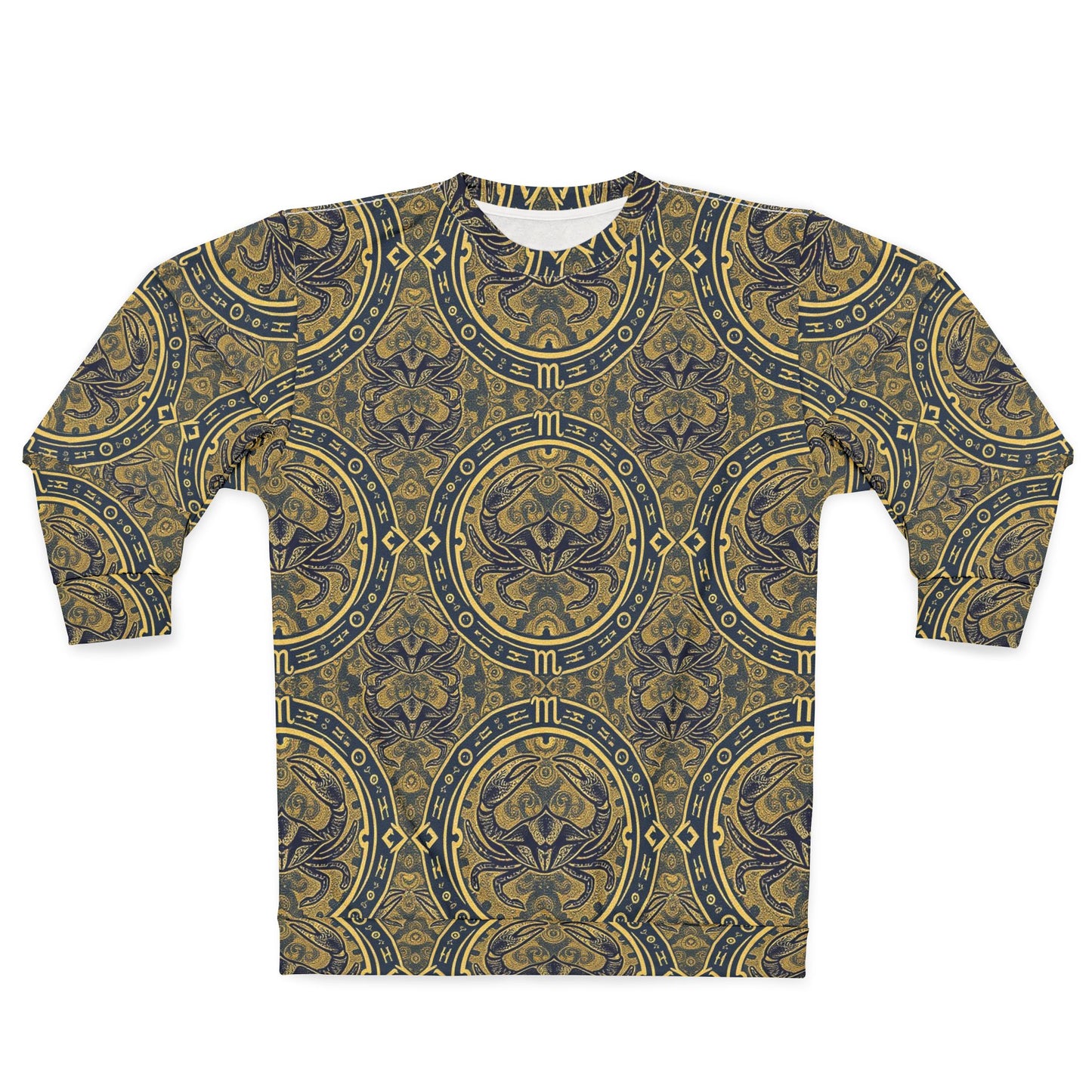 Unisex Sweatshirt, Zodiac Design, Pattern, Cancer, AOP