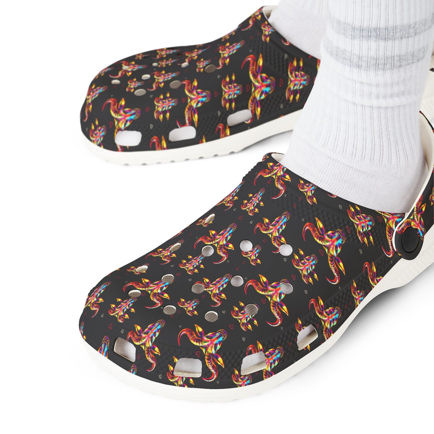 EVA Foam Rubber Shoes, (AOP), Taurus, Zodiac v3, Pattern