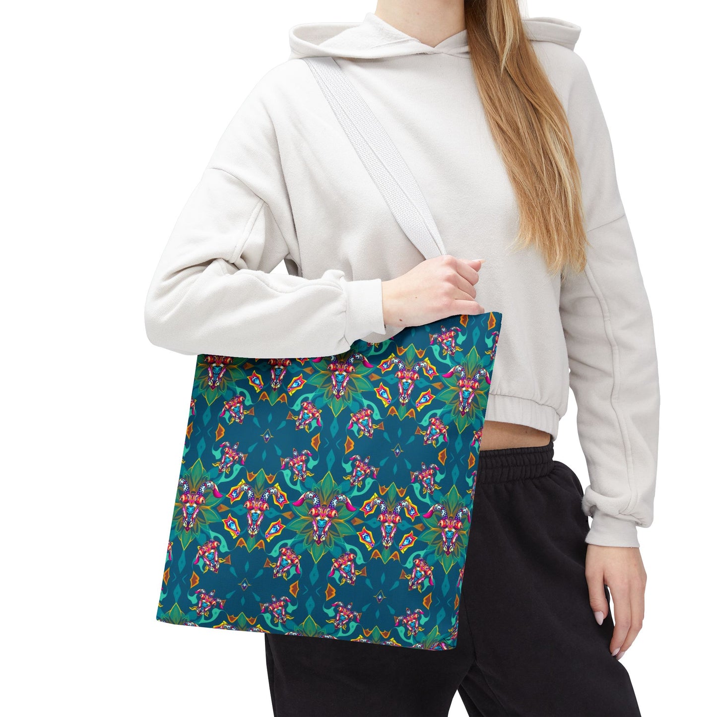 Tote Bag (AOP), Taurus, Zodiac v1, Jewel Pattern