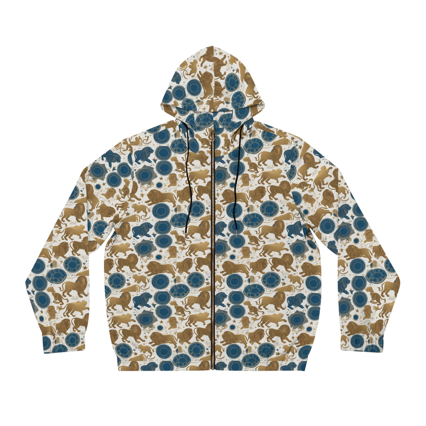 Full-Zip Hoodie (AOP), Leo, Zodiac v3, Pattern
