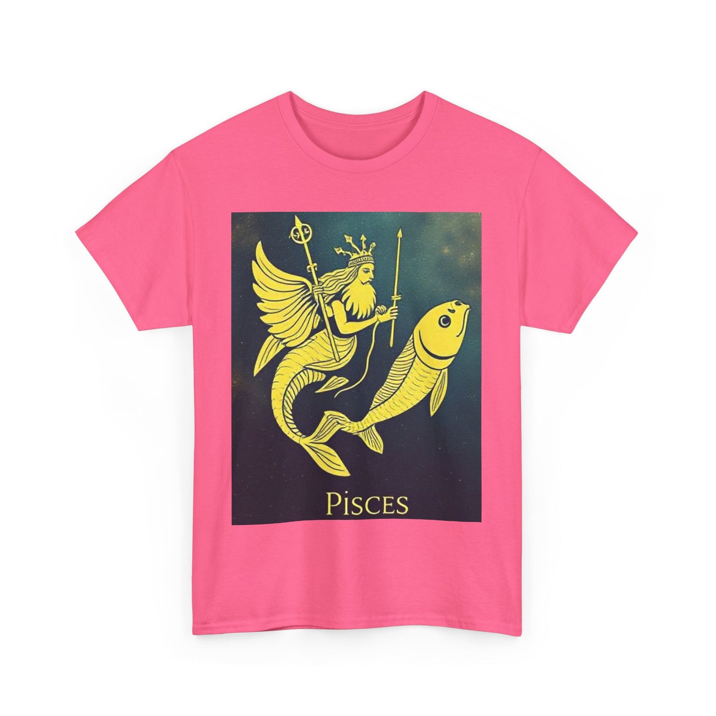 Unisex Heavy Cotton T-Shirt, Pisces Queen, Zodiac Design