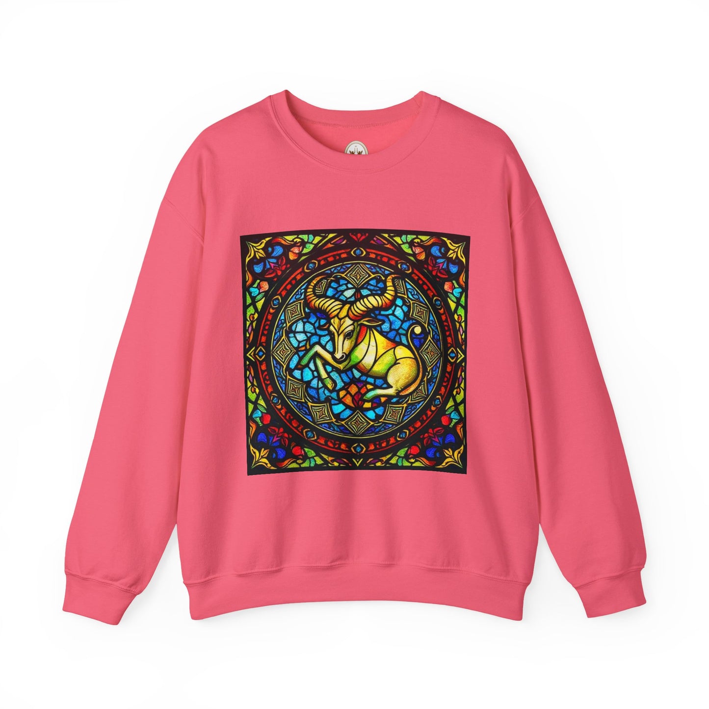 Unisex Heavy Blend™ Crewneck Sweatshirt, Glass, Taurus Zodiac Design