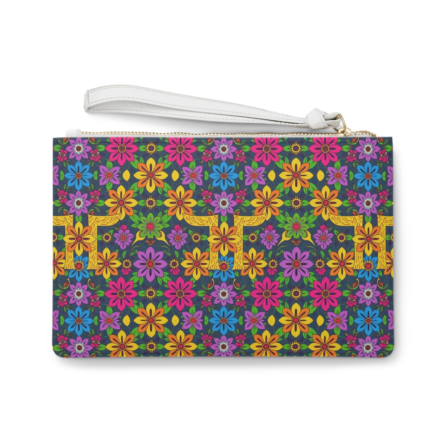 Clutch Bag, Gemini, Zodiac v1, Flower Pattern