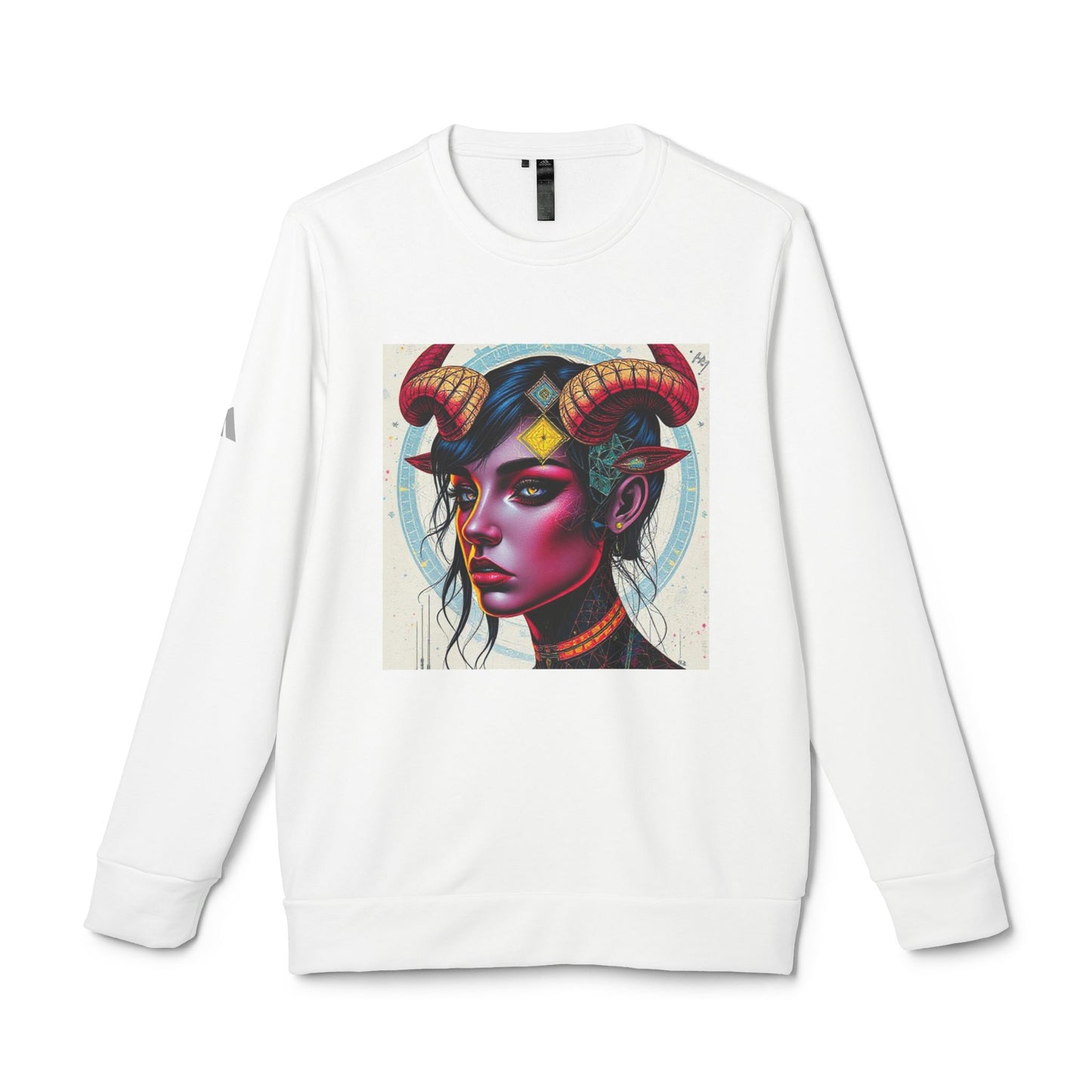 Adidas, Unisex Fleece Crewneck Sweatshirt, Taurus, Pop Art, Zodiac