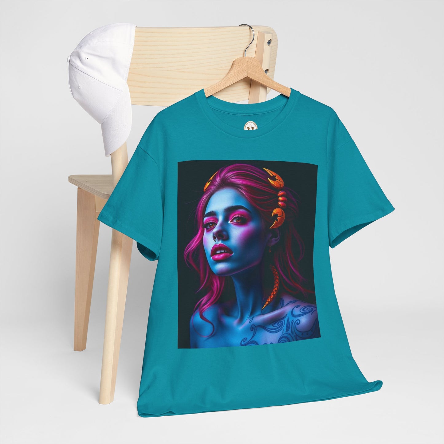 Unisex Heavy Cotton T-Shirt, Scorpio, Zodiac, Sexy Art