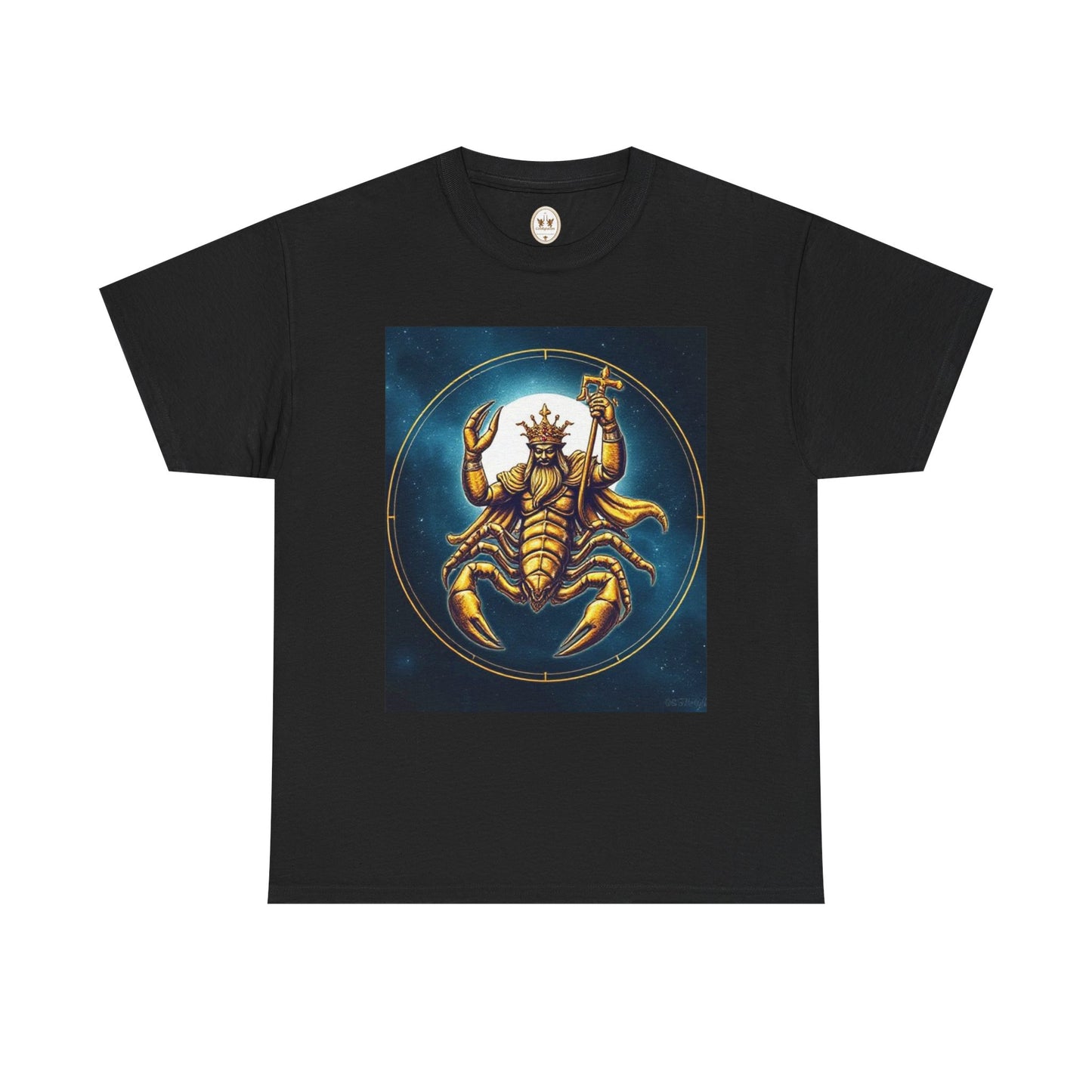 Unisex Heavy Cotton T-Shirt, Moon, Scorpio Zodiac Design