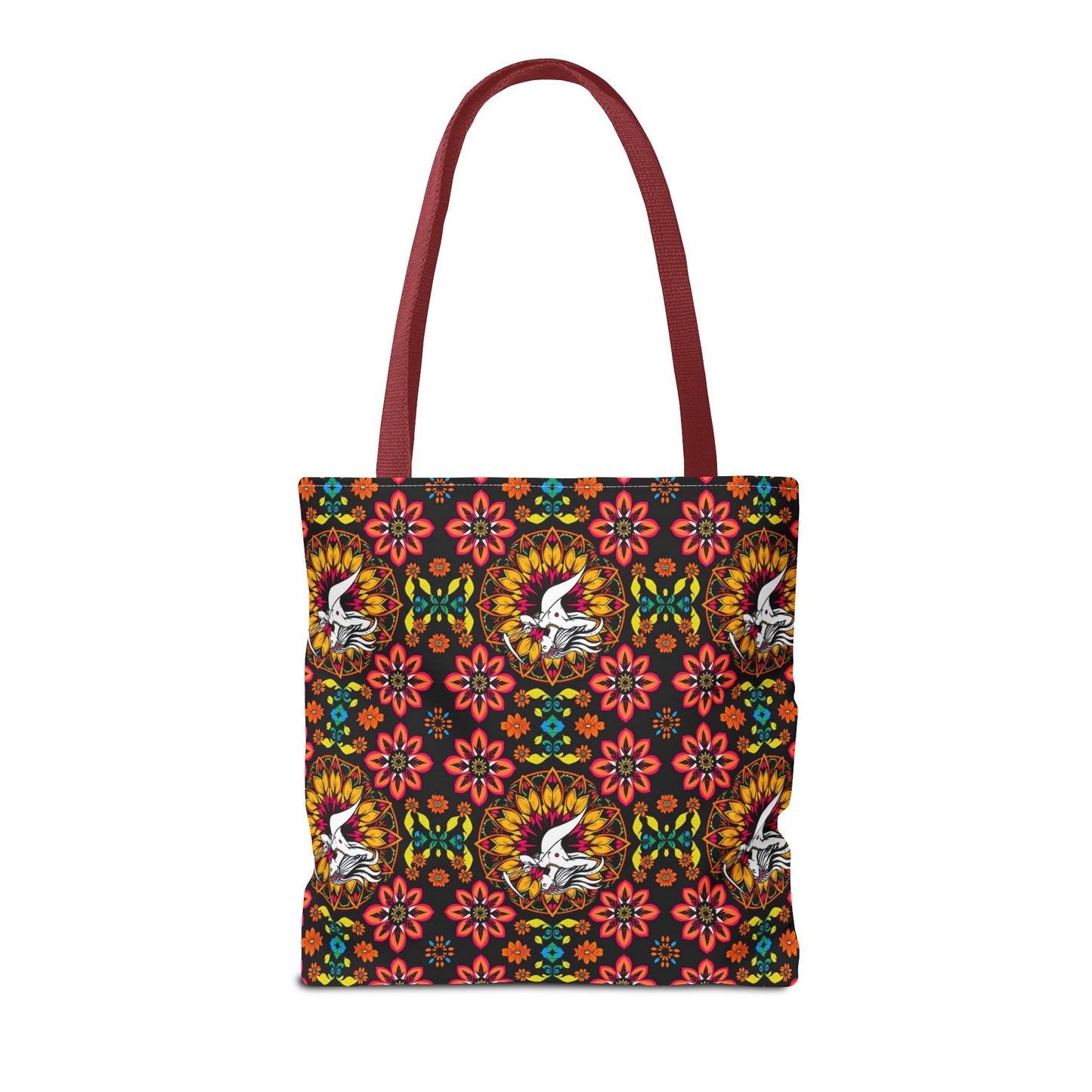 Tote Bag (AOP), Sagittarius, Zodiac v1, Flower Pattern