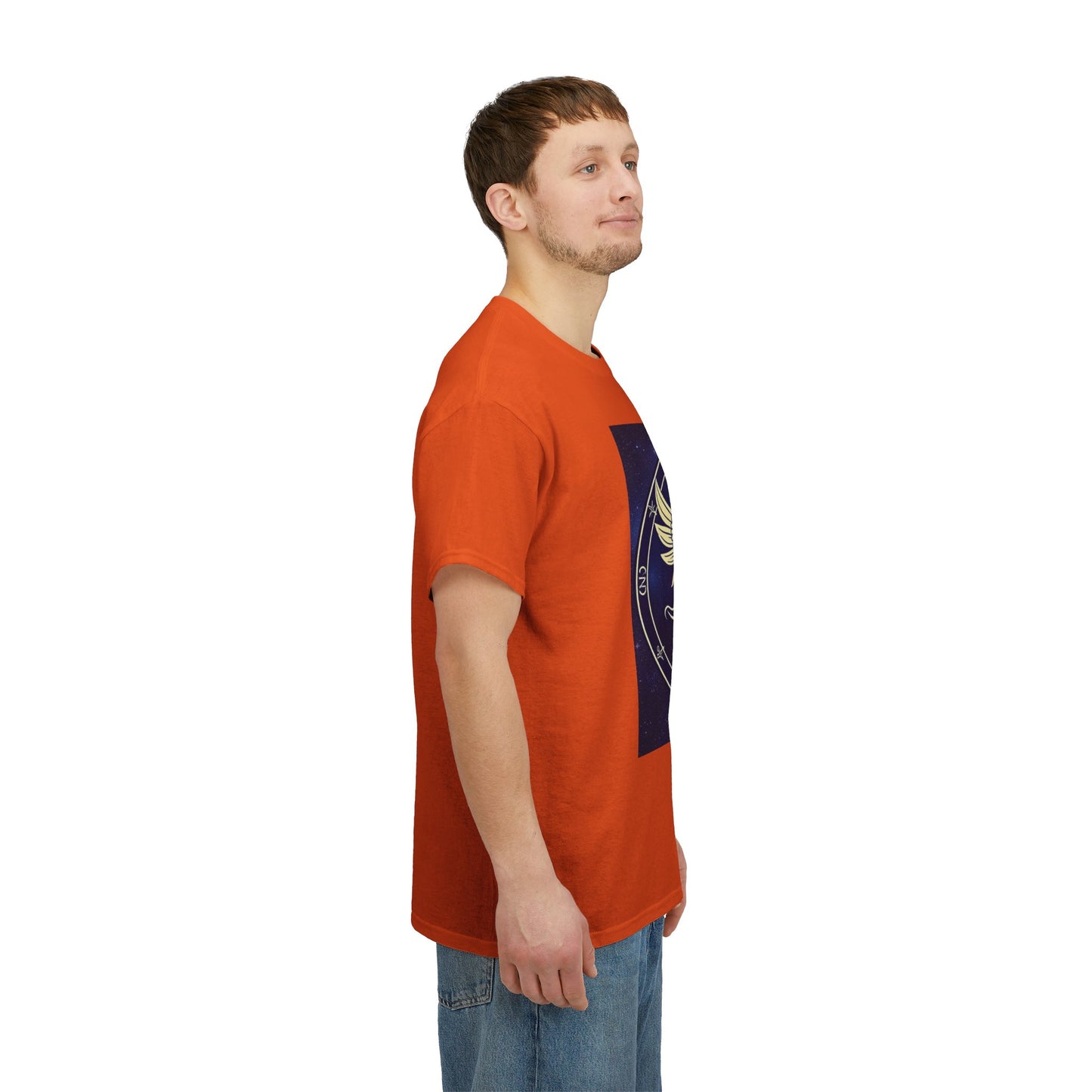 Unisex Heavy Cotton T-Shirt, Space Angel Twins v1, Gemini Zodiac Design