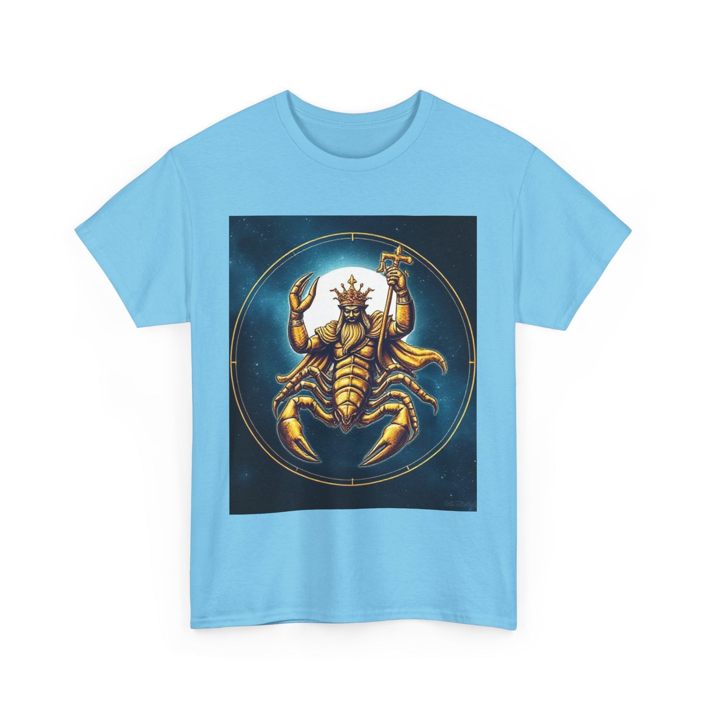 Unisex Heavy Cotton T-Shirt, Moon, Scorpio Zodiac Design