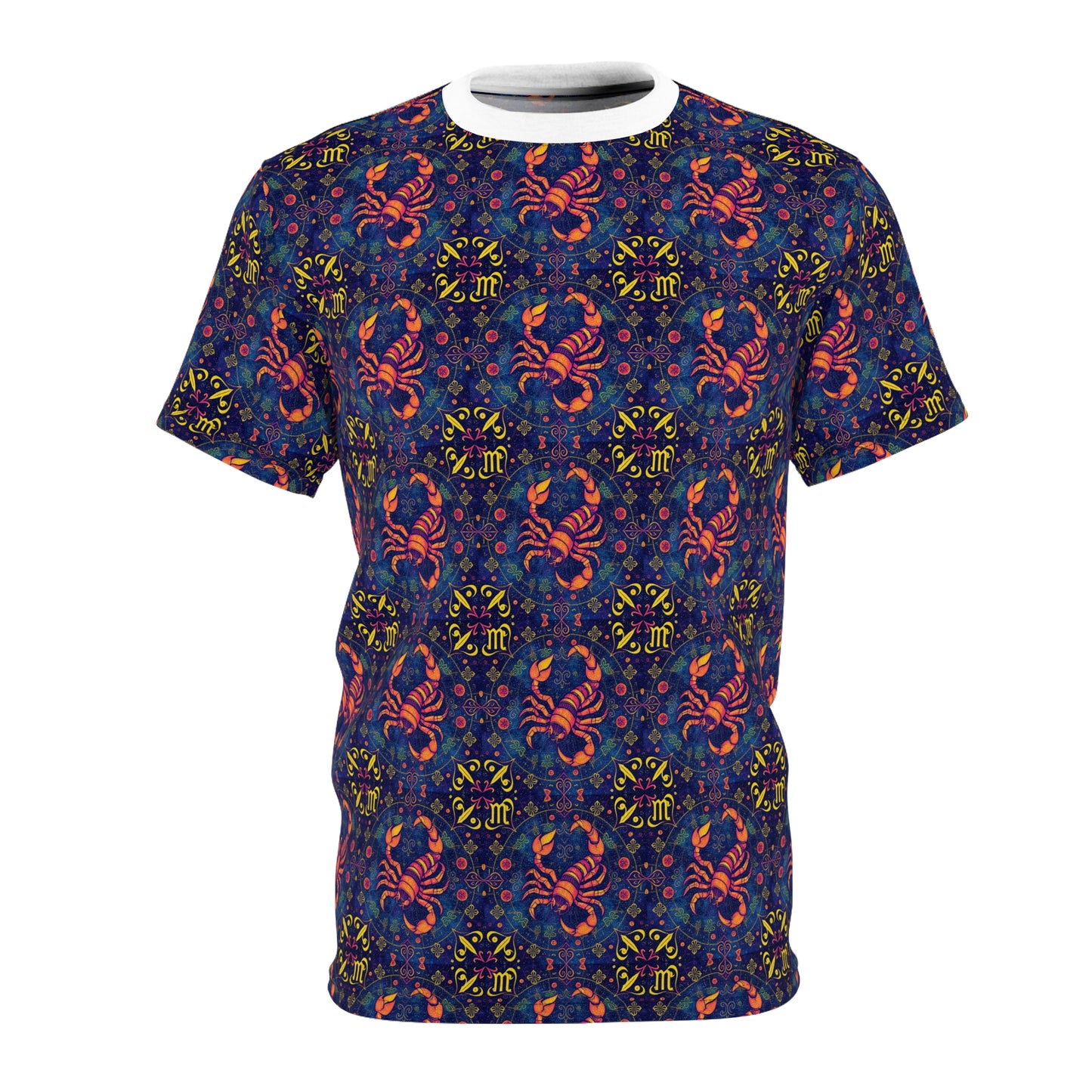 Unisex Cut & Sew T-Shirt, AOP, Scorpio, Zodiac v1, Pattern
