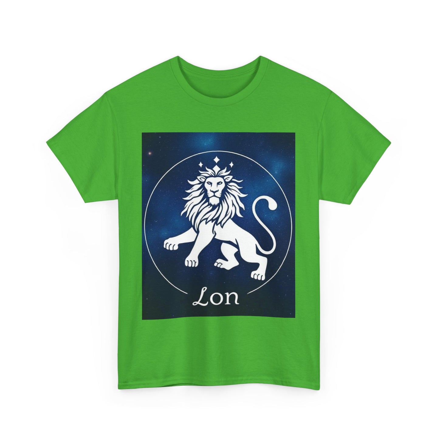 Unisex Heavy Cotton T-Shirt, Space Lion v1, Leo Zodiac Design