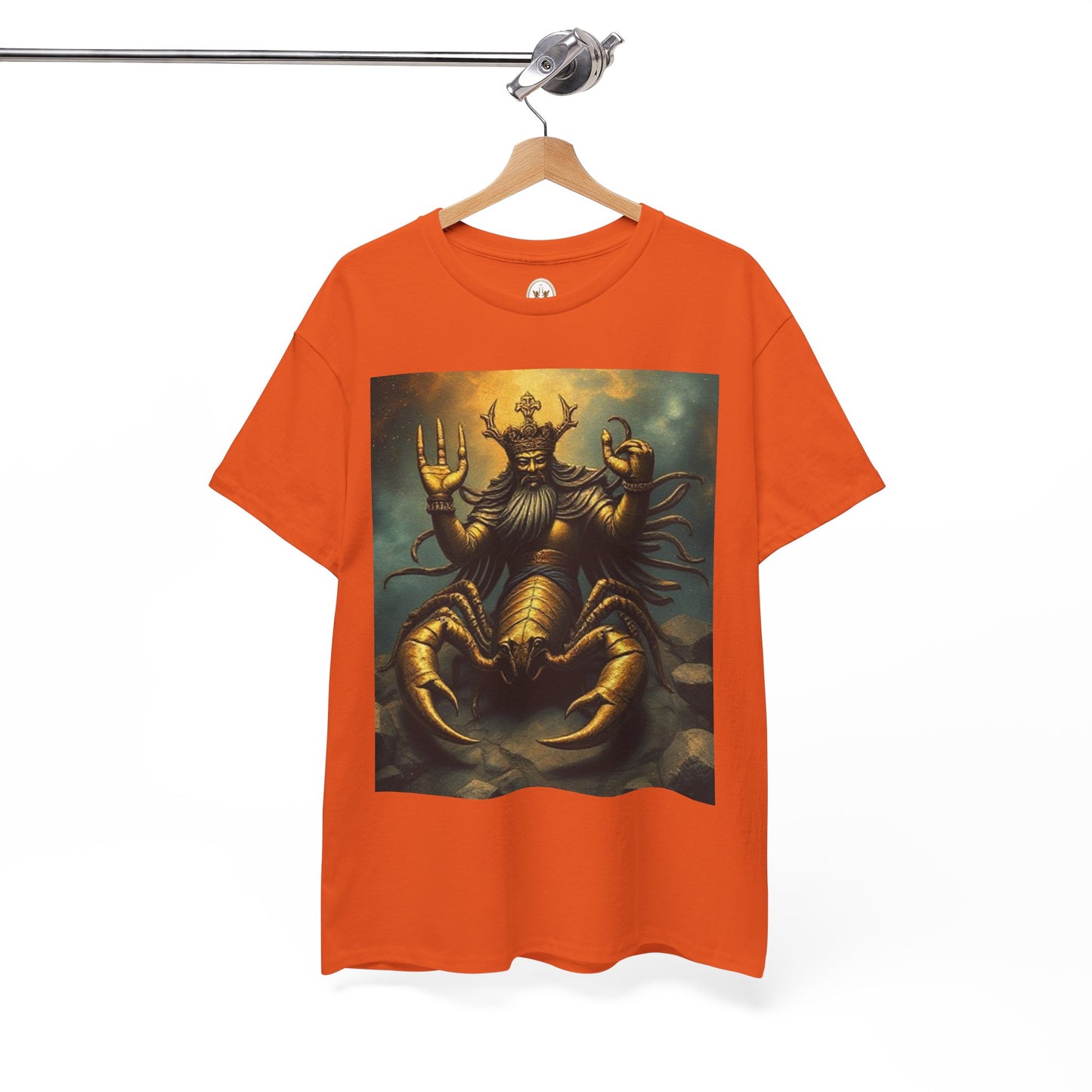 Unisex Heavy Cotton T-Shirt, Desert Scorpio King, Zodiac Design