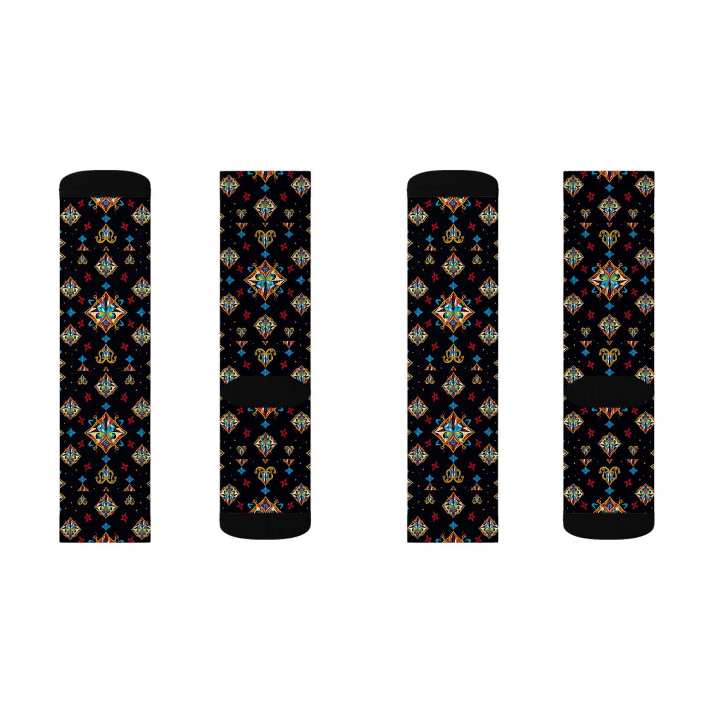 Sublimation Socks, Sagittarius, Zodiac v3, Jewel Pattern
