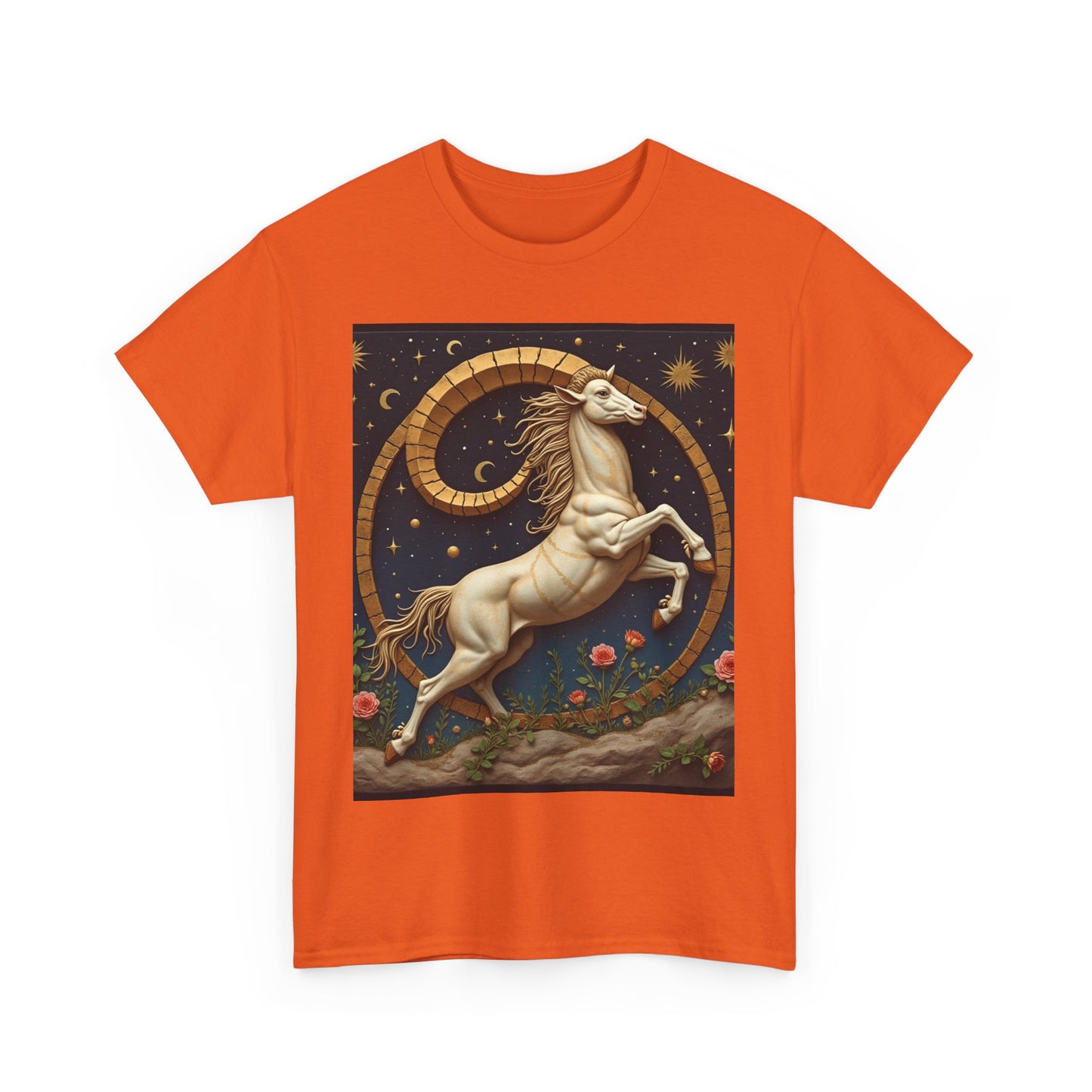 Unisex Heavy Cotton T-Shirt, Aries Animal. Zodiac Design