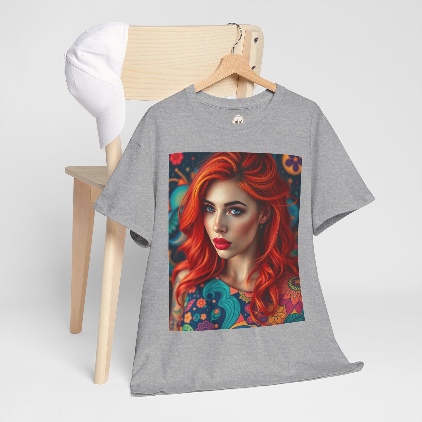 Unisex Heavy Cotton T-Shirt, Aquarius, Zodiac v1, Sexy Art