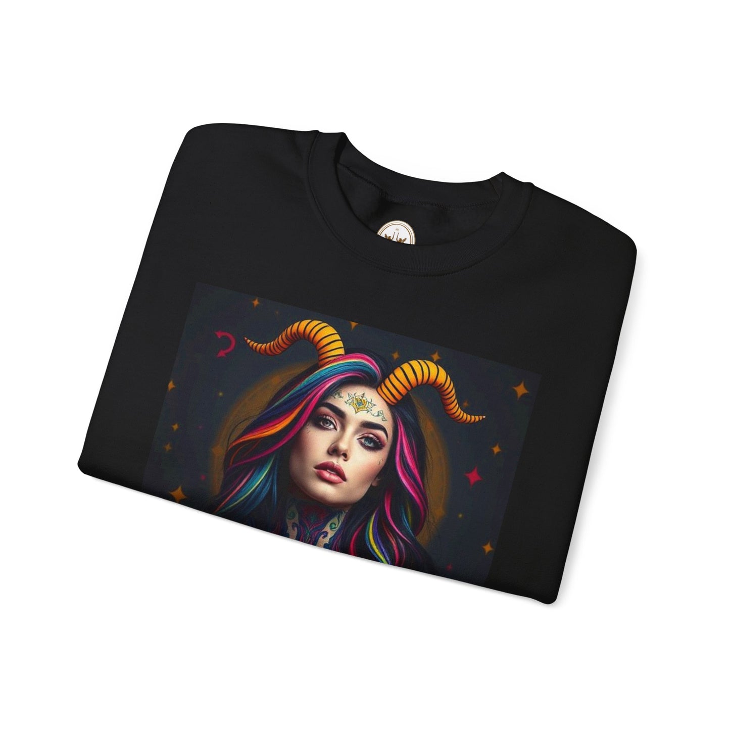 Unisex Heavy Blend™ Crewneck Sweatshirt, Capricorn, Zodiac v3, Sexy Pattern