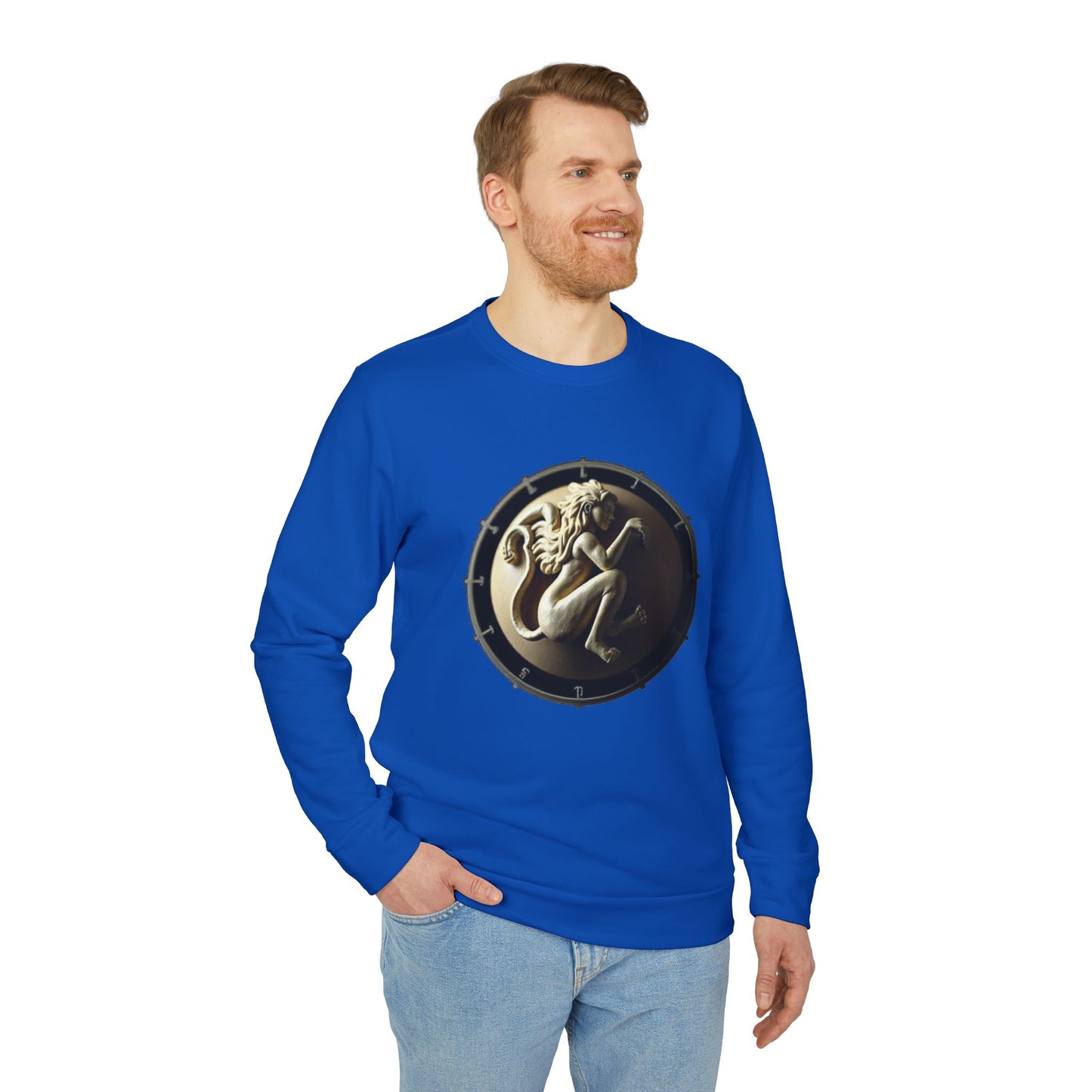 Adidas, Unisex Fleece Crewneck Sweatshirt, Virgo, Space Symbol, Zodiac