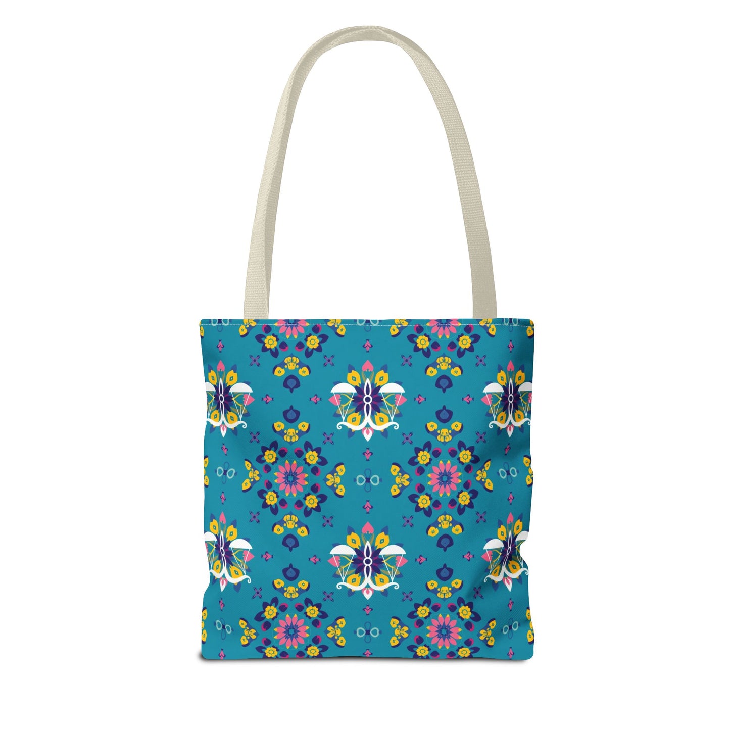Tote Bag (AOP), Libra, Zodiac v1, Flower Pattern