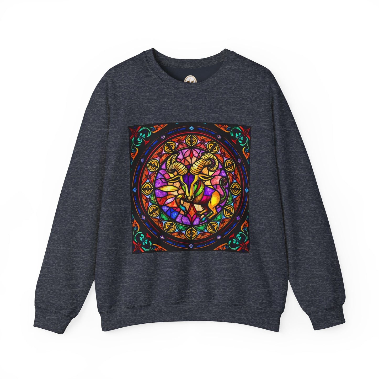 Unisex Heavy Blend™ Crewneck Sweatshirt, Glass 1, Taurus Zodiac Design