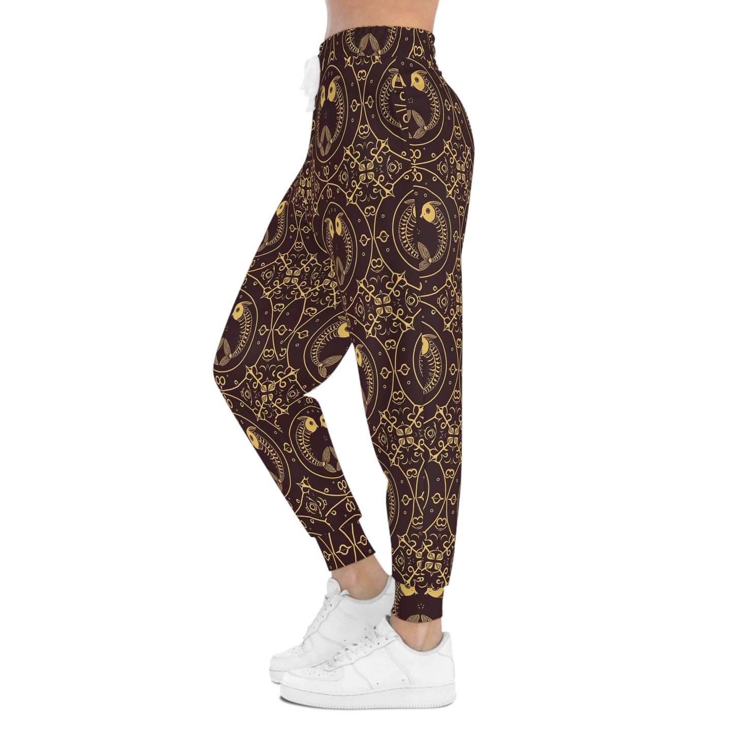 Athletic Joggers, Zodiac Design, Pattern v1, Pisces, AOP