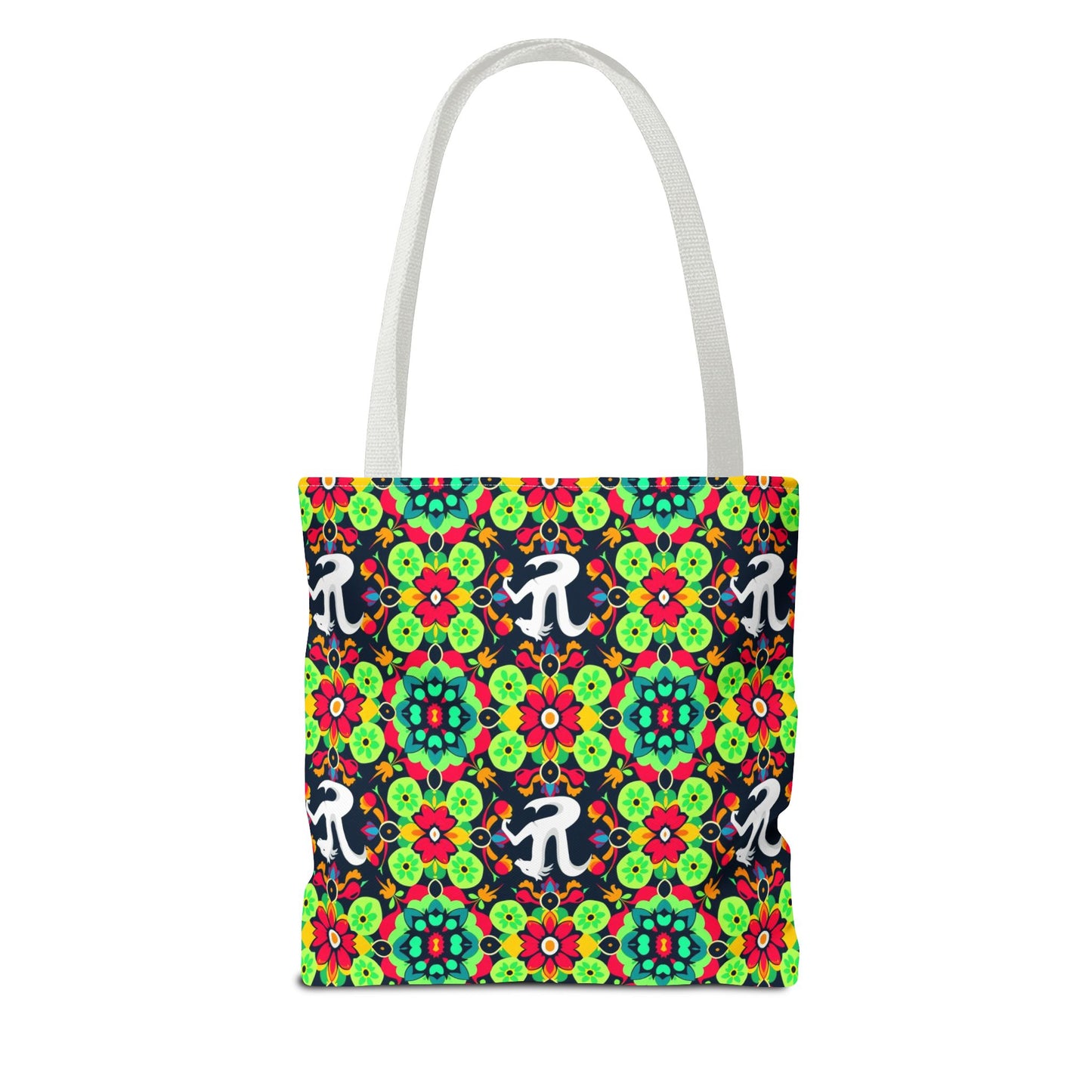Tote Bag, (AOP), Aquarius, Zodiac v4, Flower Pattern