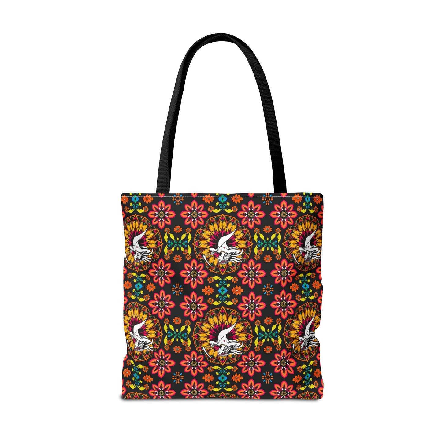 Tote Bag (AOP), Sagittarius, Zodiac v1, Flower Pattern