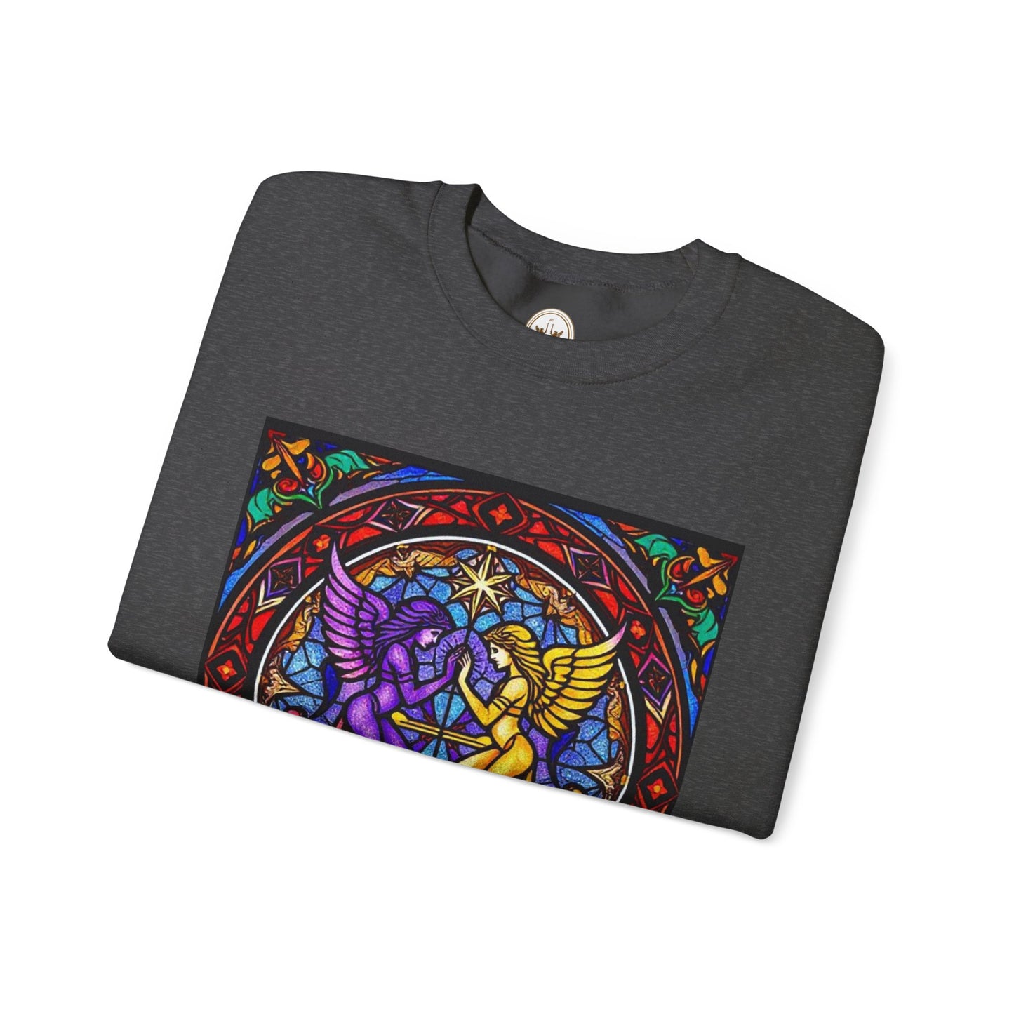 Unisex Heavy Blend™ Crewneck Sweatshirt, Glass, Gemini Zodiac Design