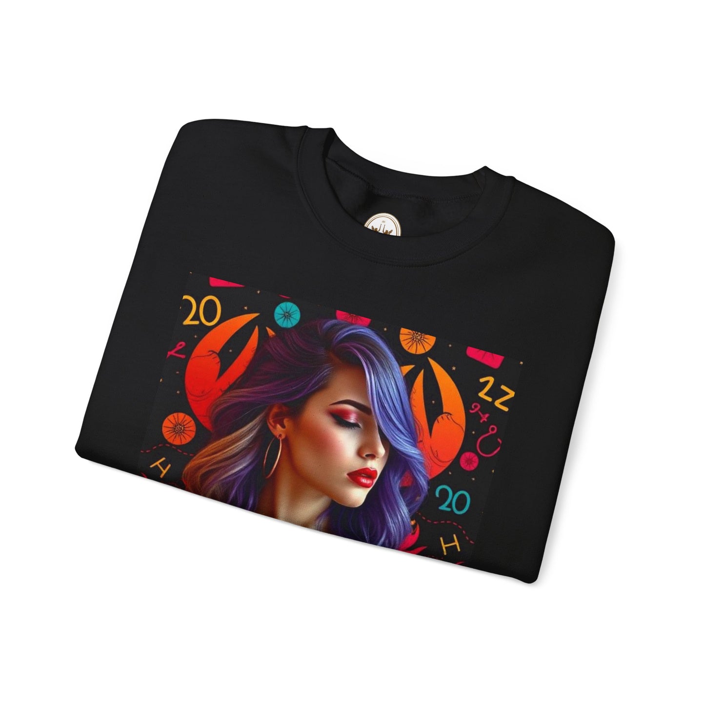 Unisex Heavy Blend™ Crewneck Sweatshirt, Cancer, Zodiac v3, Sexy Pattern