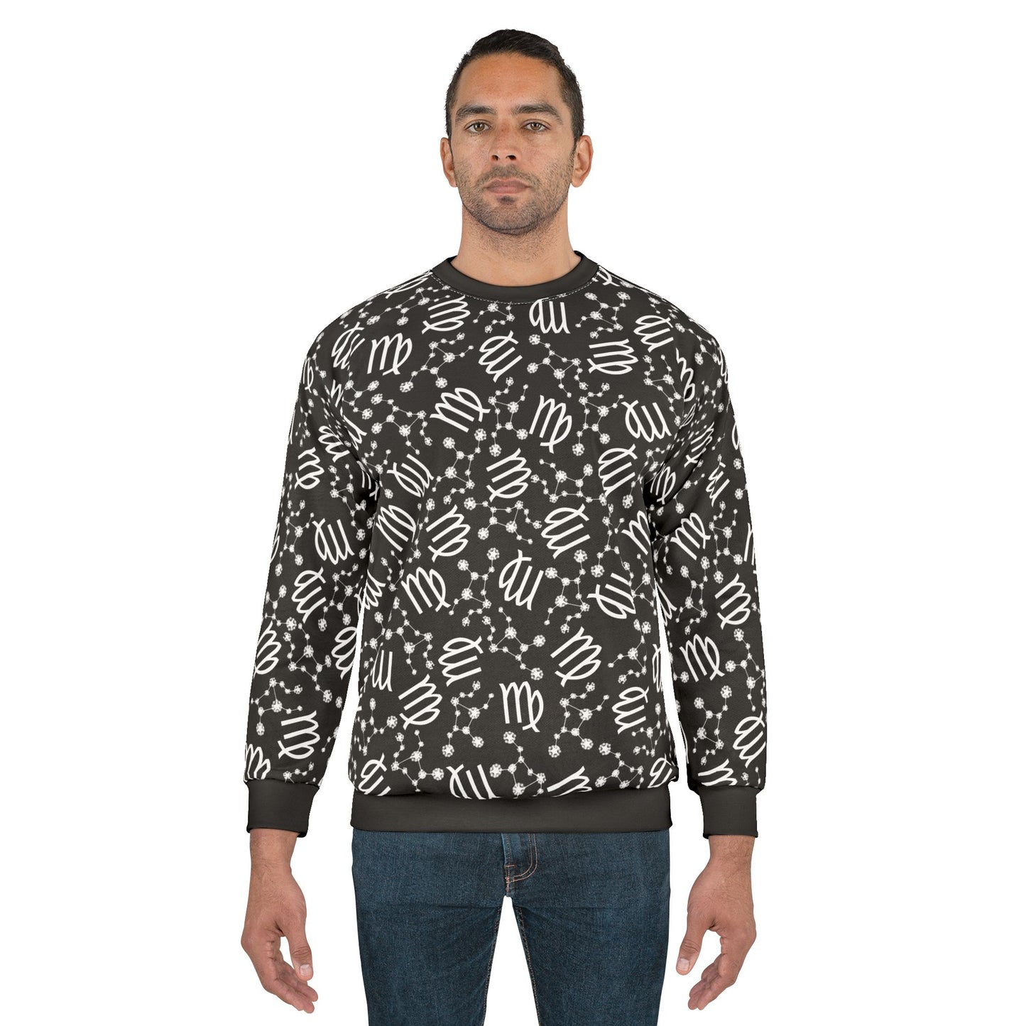 Zodiac AOP Unisex Sweatshirt Virgo Zodiac Sign