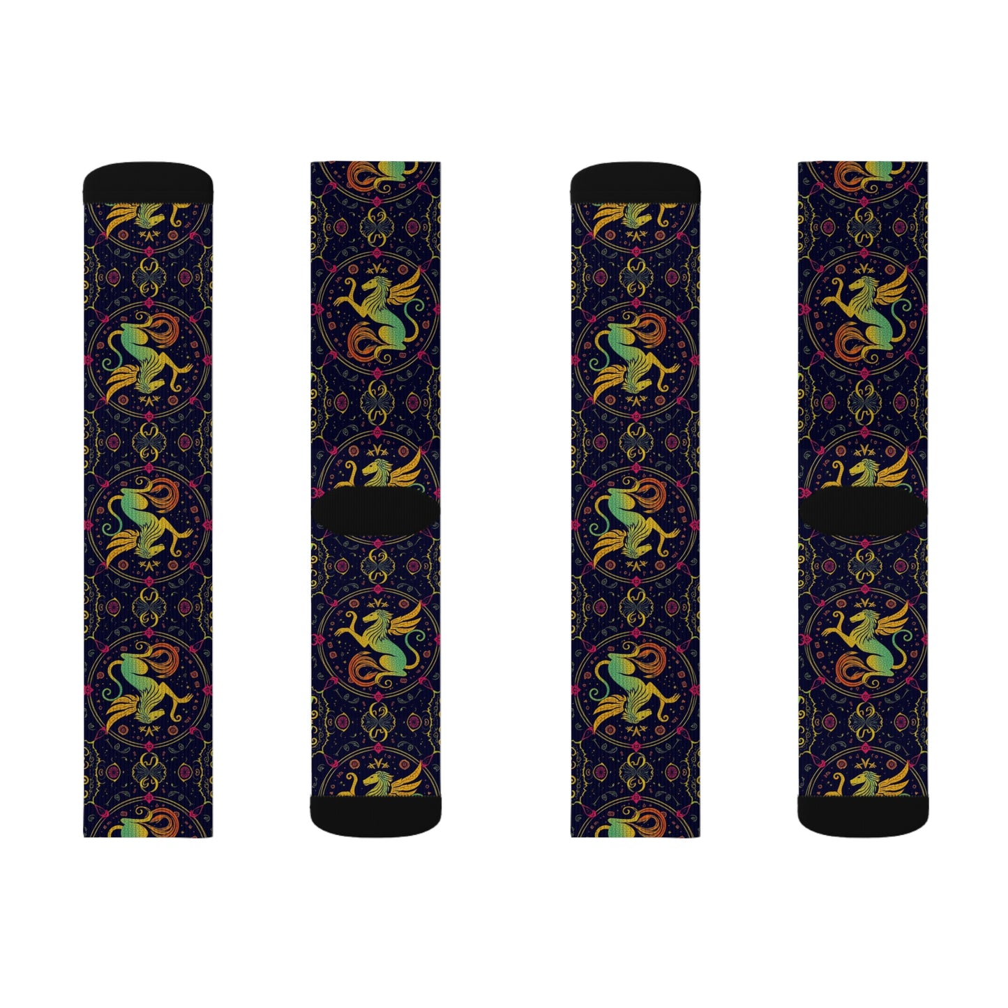 Sublimation Socks, Virgo, Zodiac v3, Pattern