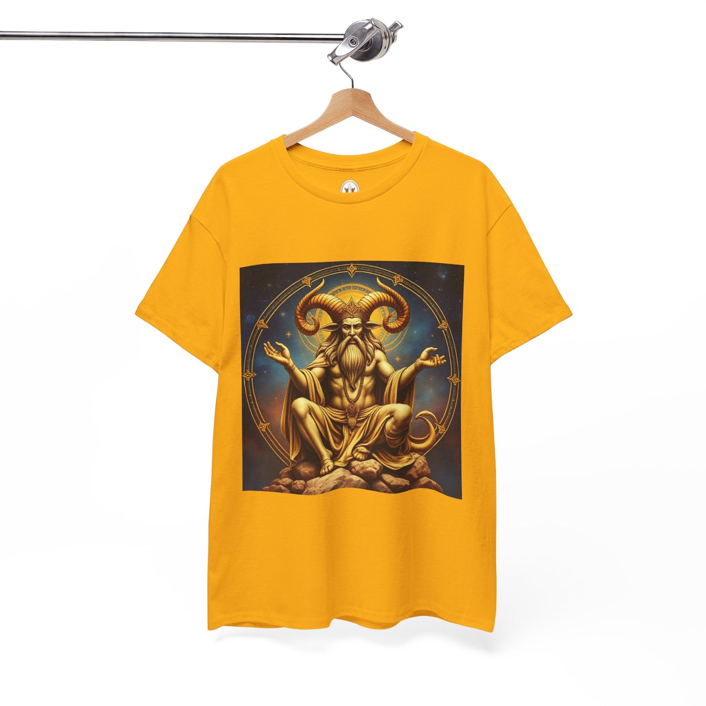 Unisex Heavy Cotton T-Shirt, On The Throne, Taurus Zodiac Design