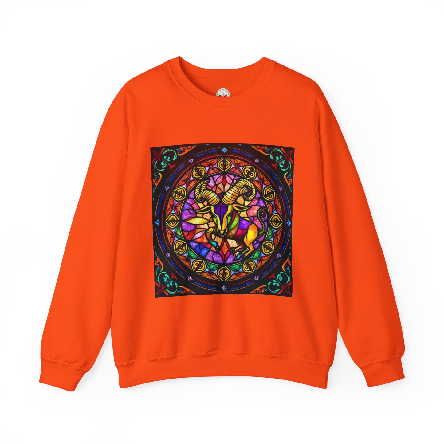 Unisex Heavy Blend™ Crewneck Sweatshirt, Glass 1, Taurus Zodiac Design