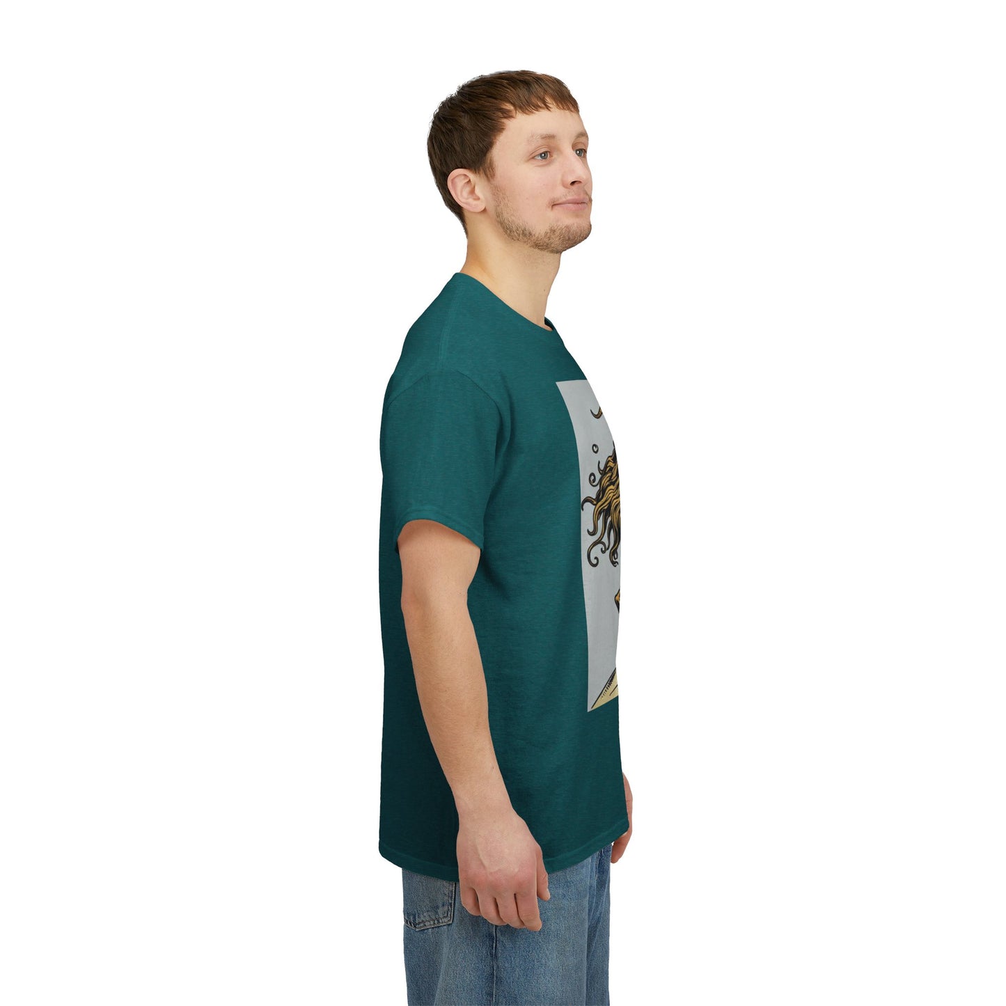 Unisex Heavy Cotton T-Shirt, Capricorn God v3, Zodiac Design