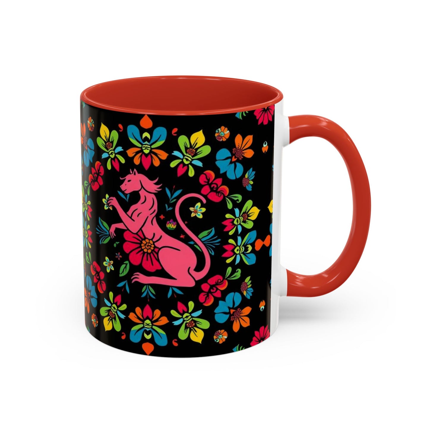 Accent Coffee Mug, Zodiac. Virgo, Flower Pattern, (11, 15oz)