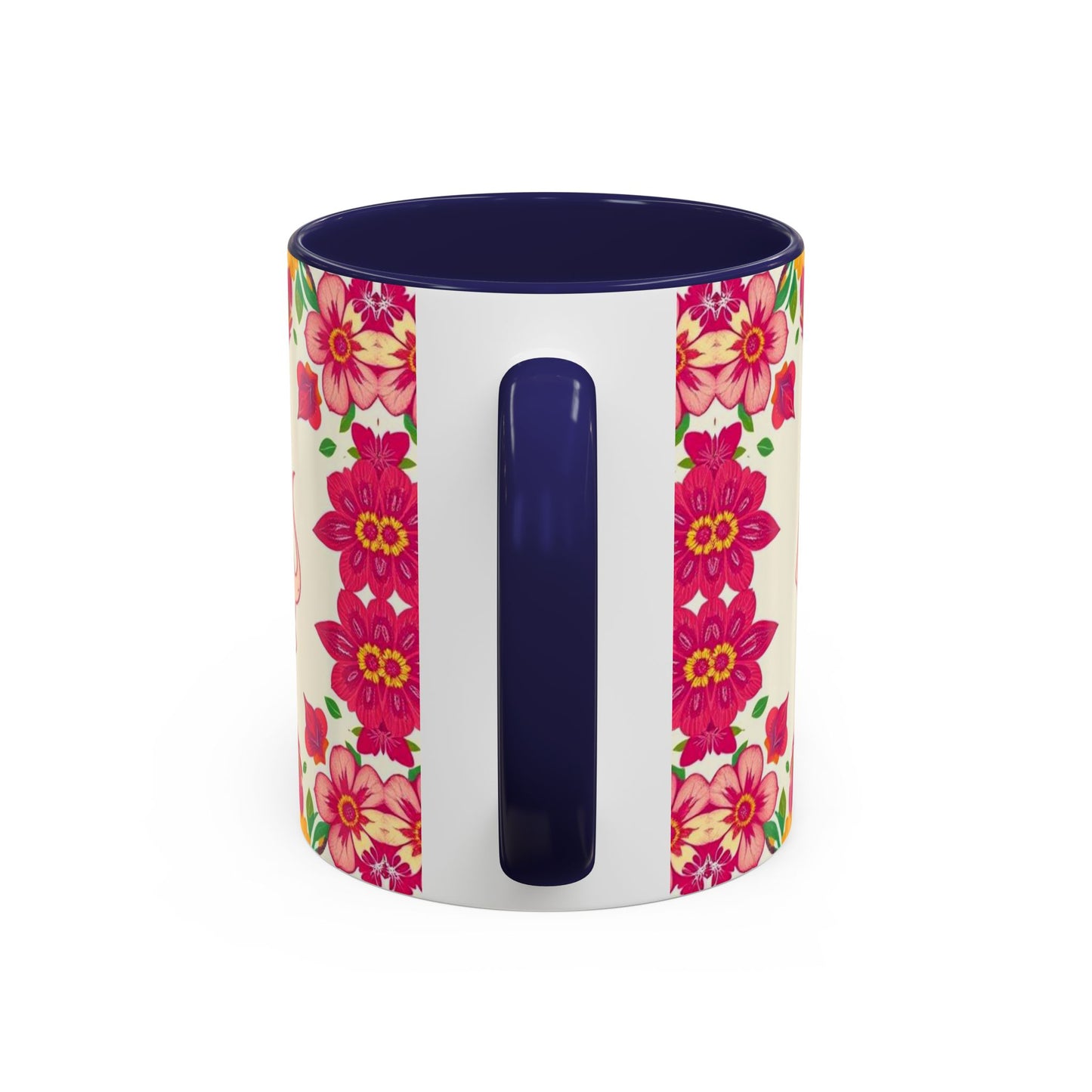 Accent Coffee Mug, Capricorn, Zodiac v2, Flower Pattern, (11, 15oz)