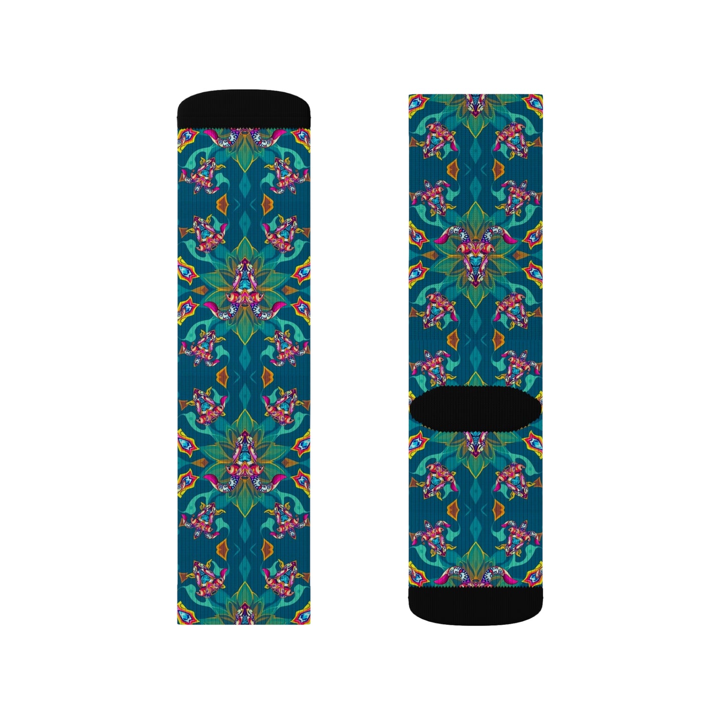 Sublimation Socks, Taurus, Zodiac v2, Jewel Pattern