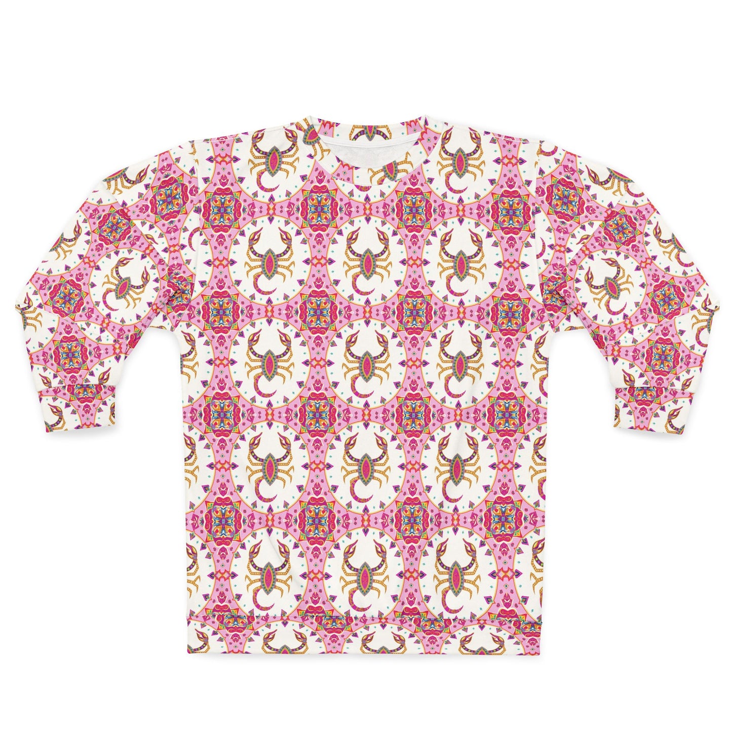 Unisex Sweatshirt (AOP), Scorpio, Zodiac v1, Jewel Pattern
