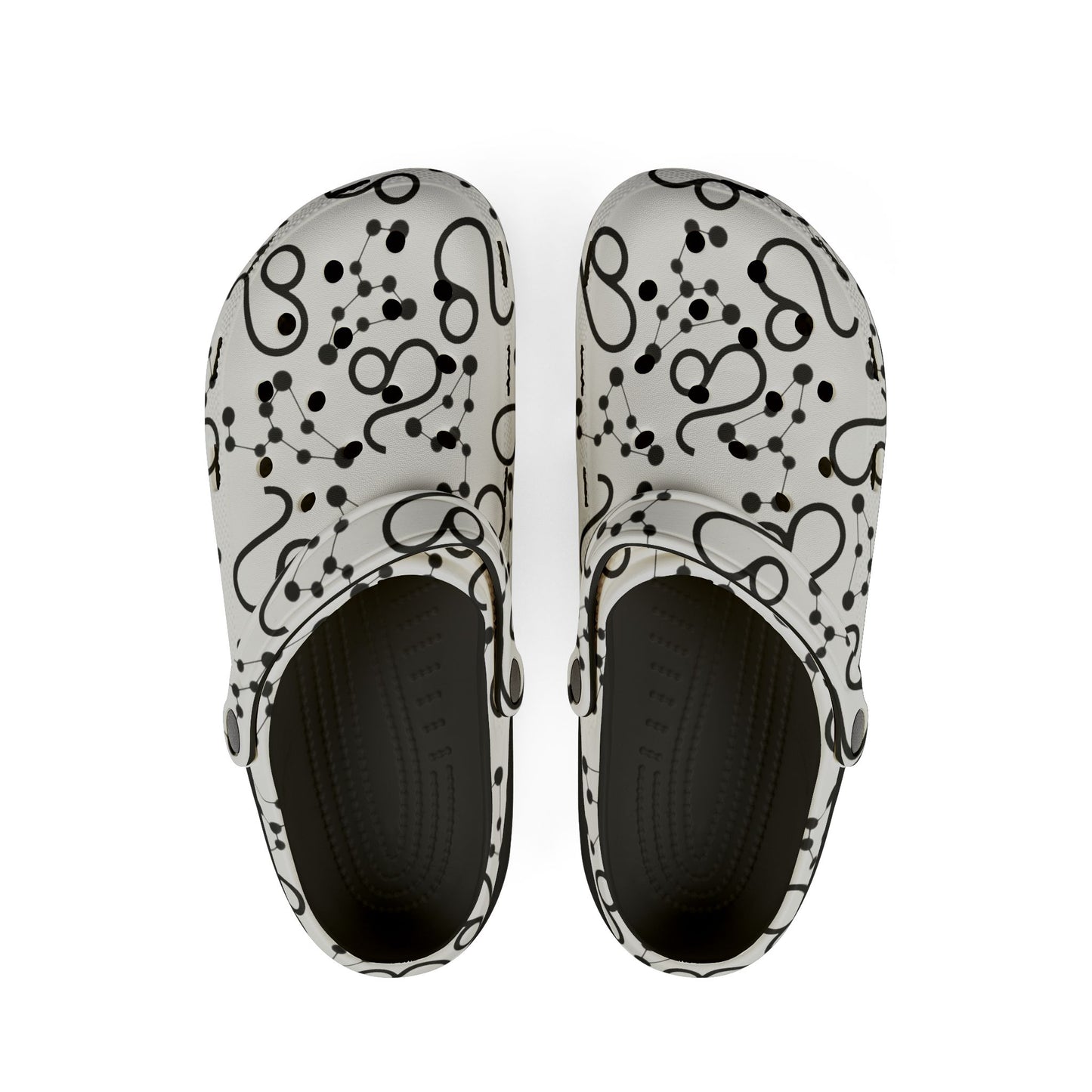 EVA Foam Rubber Shoes (AOP), Material 100% EVA, Leo Zodiac Design