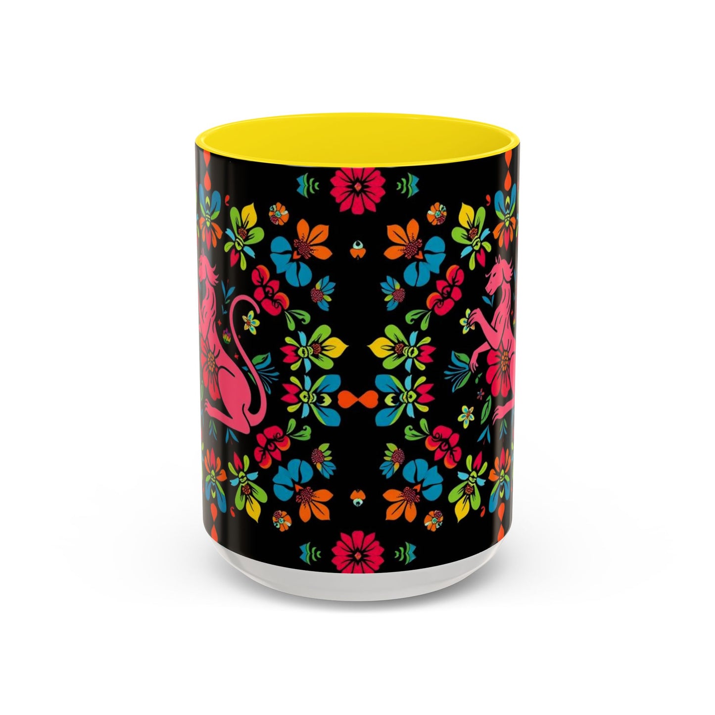 Accent Coffee Mug, Zodiac. Virgo, Flower Pattern, (11, 15oz)