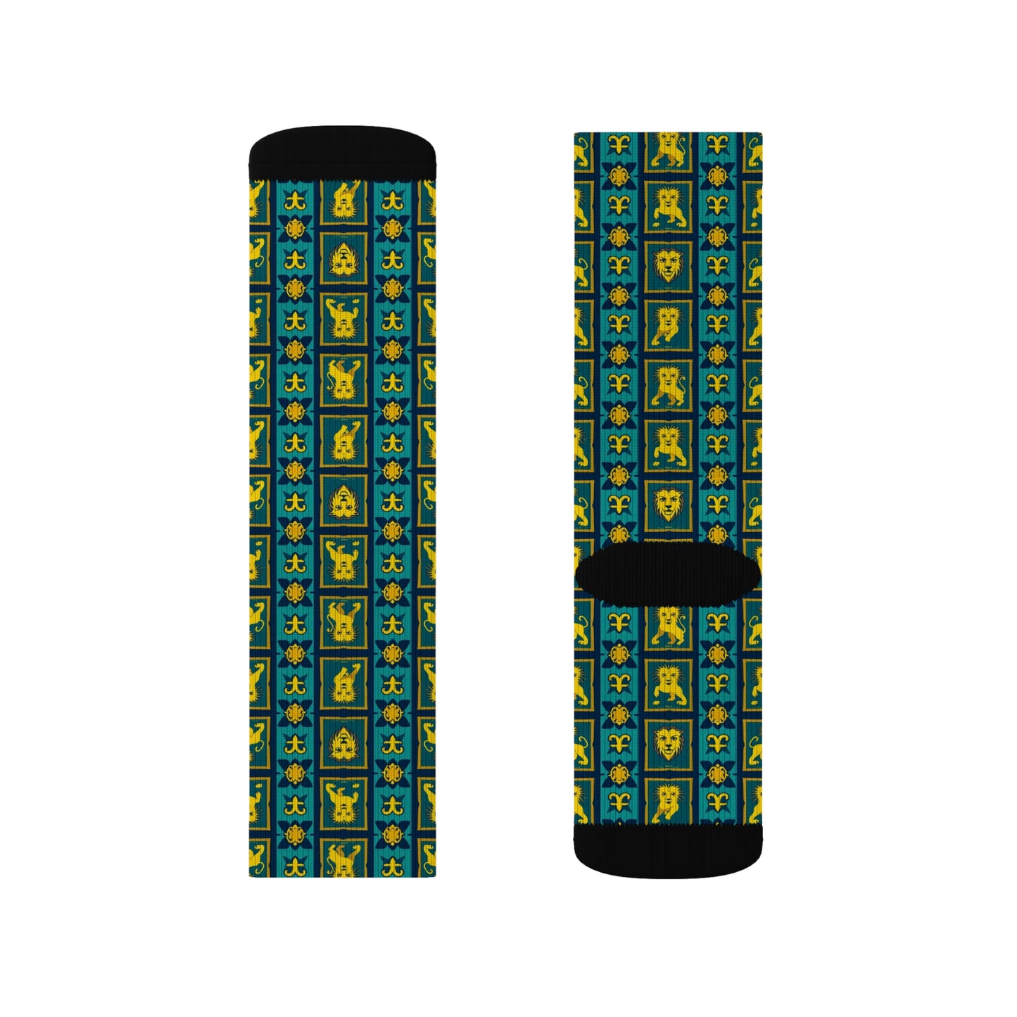 Sublimation Socks, Leo, Zodiac, Shapes Pattern