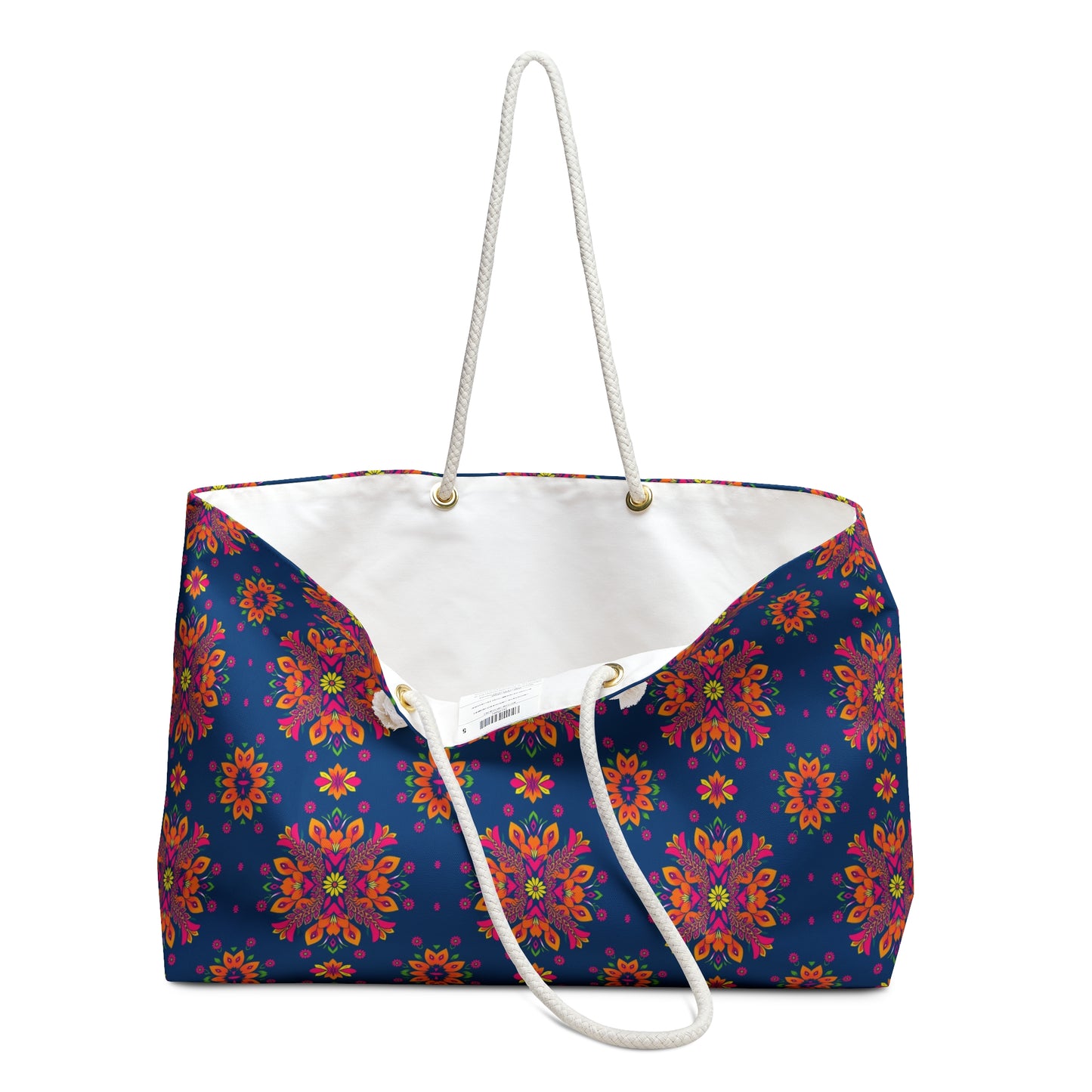 Weekender Bag, Gemini, Zodiac v2, Flower Pattern