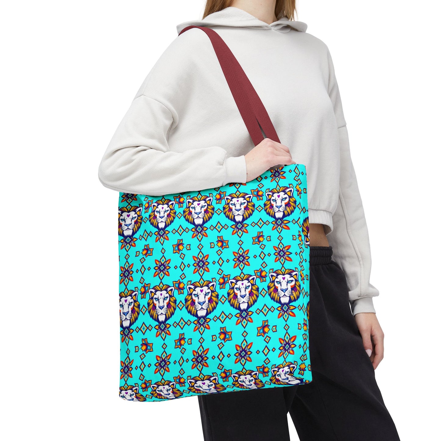 Tote Bag (AOP), Leo, Zodiac v1, Jewel Pattern