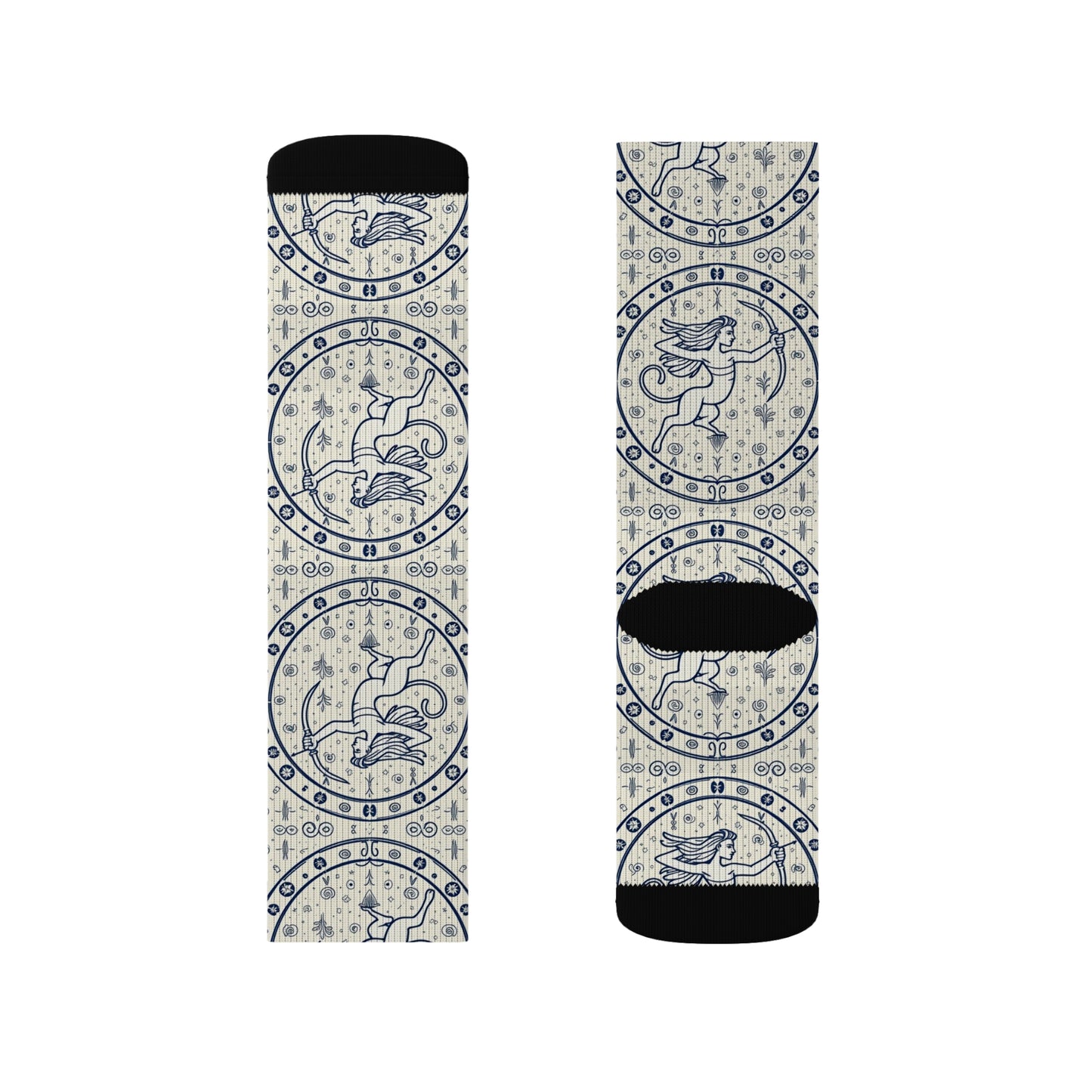 Sublimation Socks, Sagittarius, Zodiac v1, Pattern