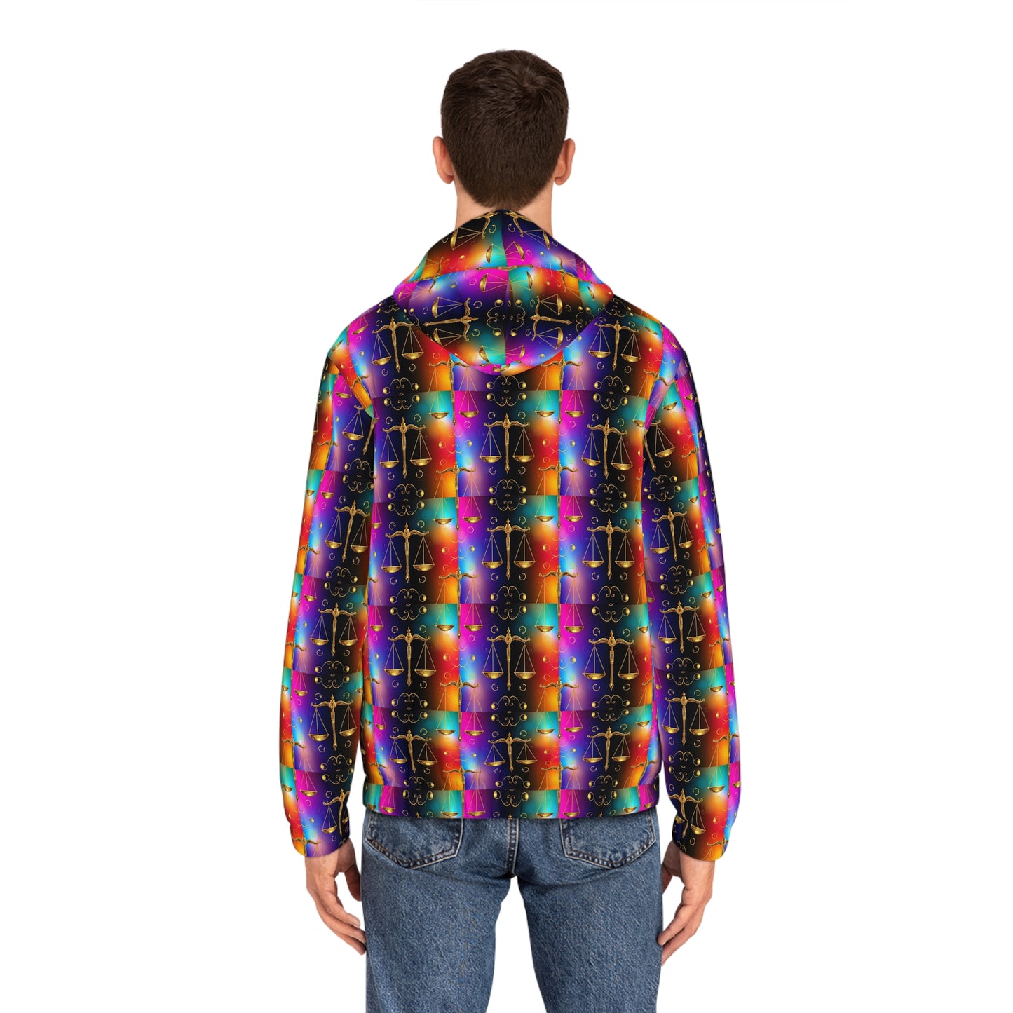 Full-Zip Hoodie (AOP), Libra, Zodiac v1, Pattern