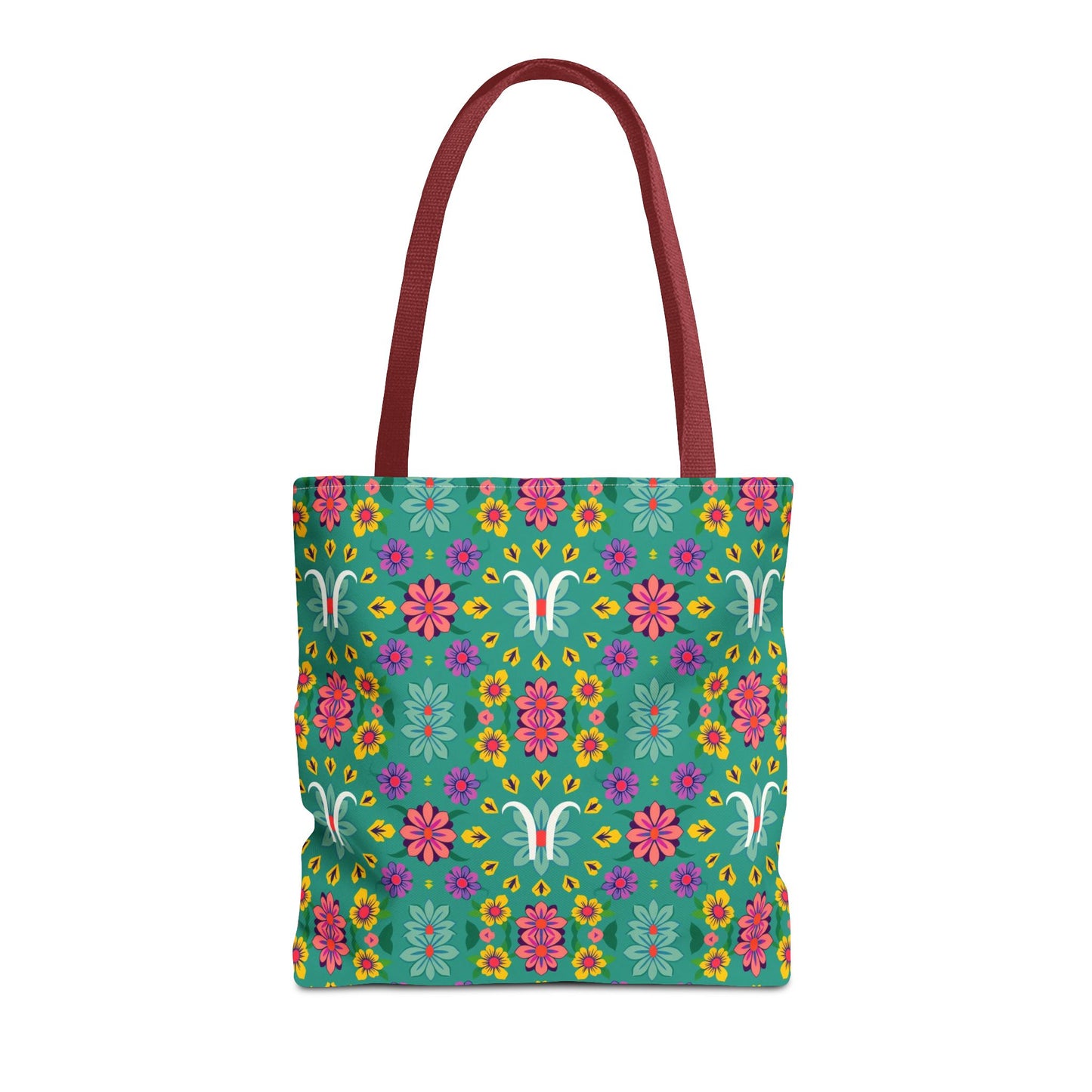 Tote Bag, (AOP), Aquarius, Zodiac v2, Flower Pattern
