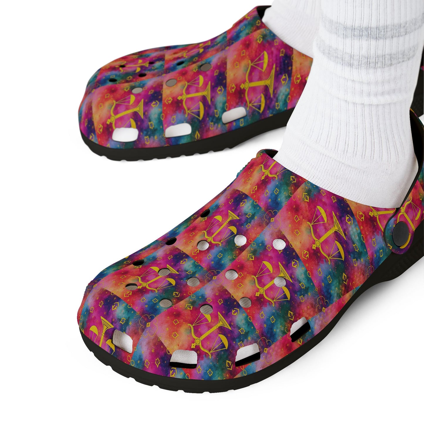 EVA Foam Rubber Shoes, (AOP), Libra, Zodiac v4, Pattern