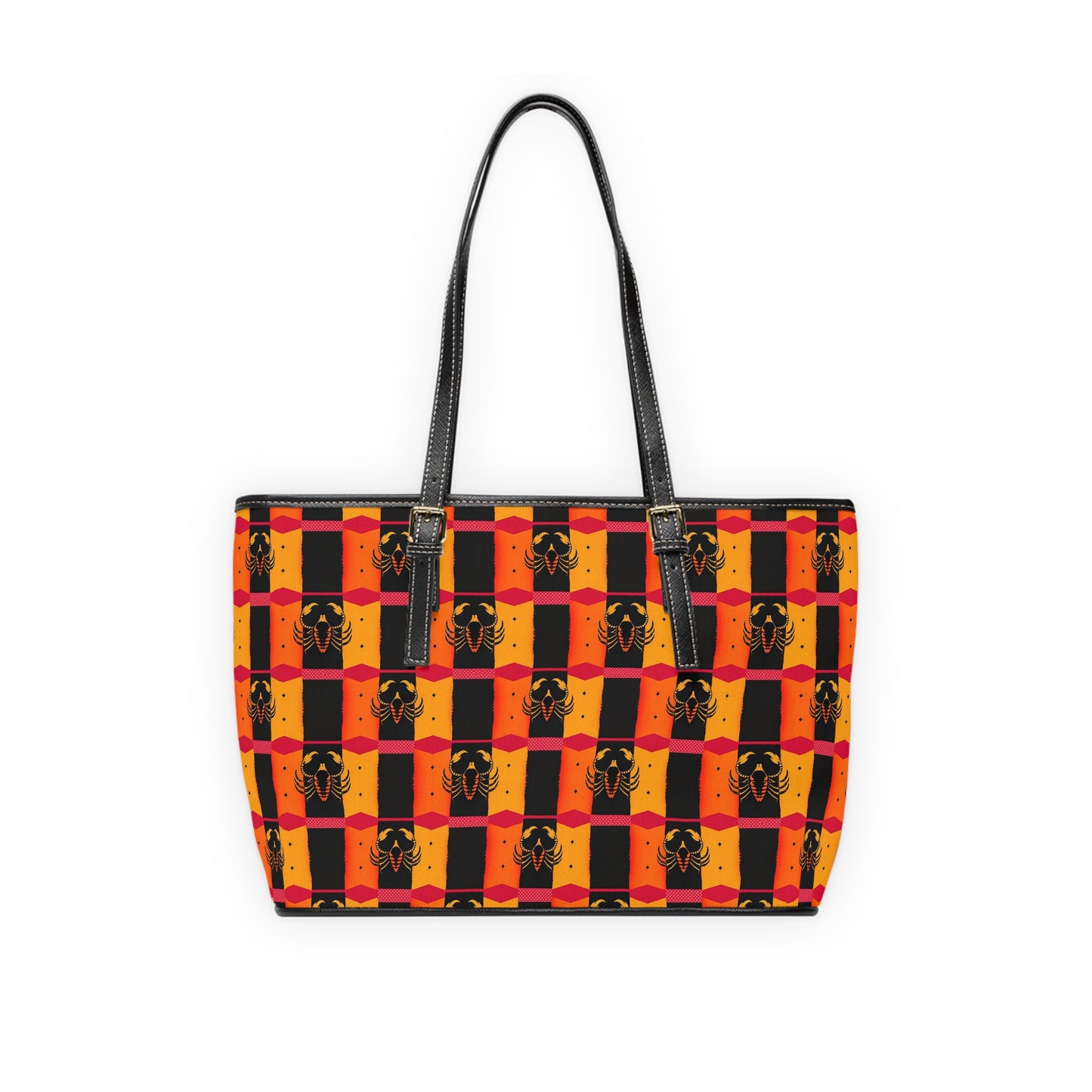 Leather Shoulder Bag, Scorpio, Zodiac v2, Shapes Pattern