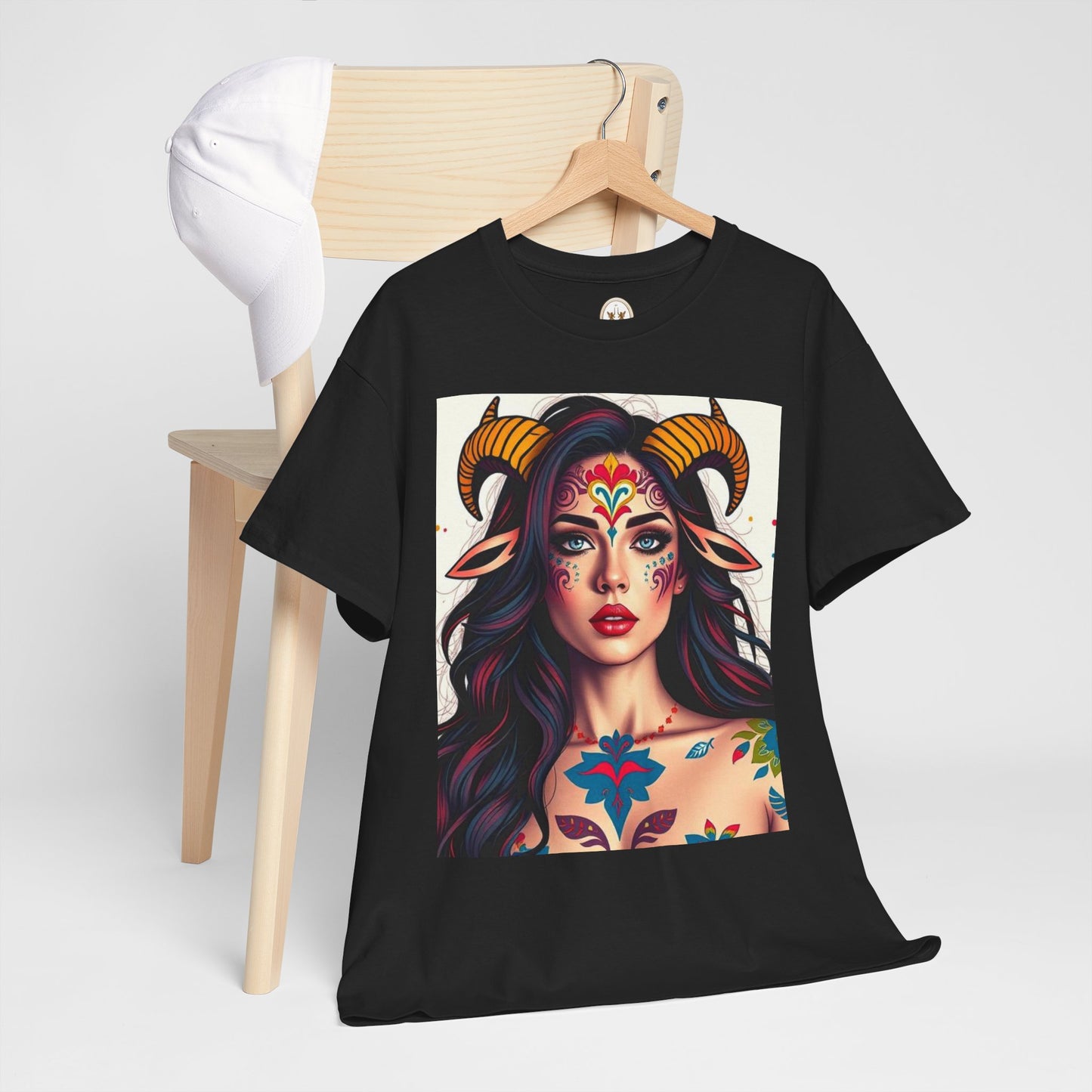 Unisex Heavy Cotton T-Shirt, Taurus, Zodiac v1, Sexy Art